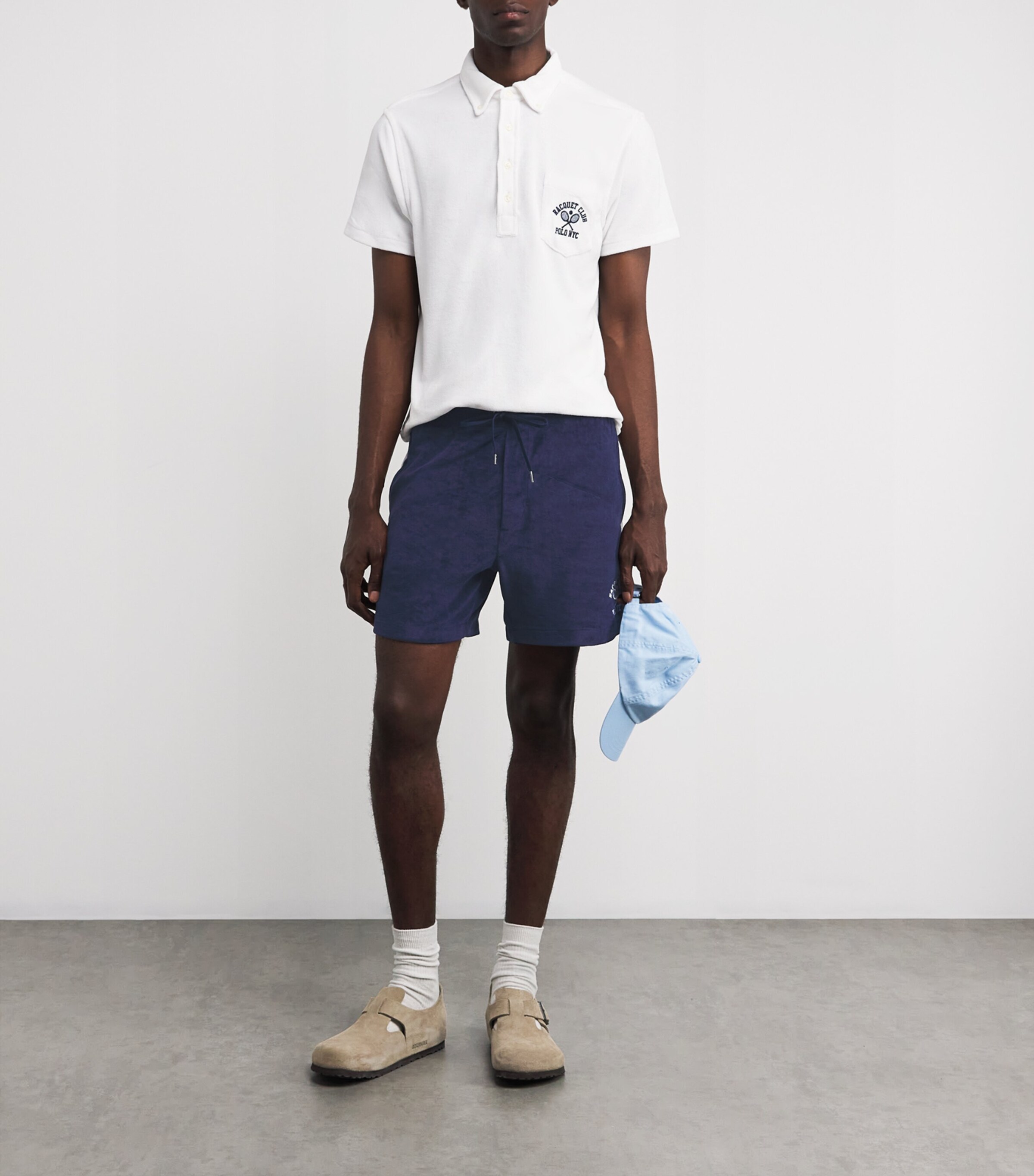 Polo Ralph Lauren Mens Towelling Shorts Navy Image 2