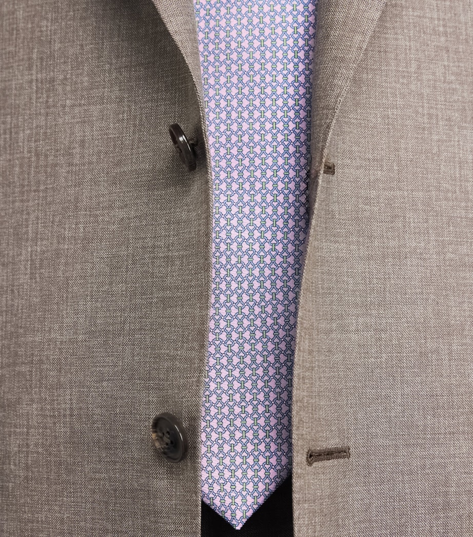 Silk Chain Print Tie PINK CHAIN Image 2