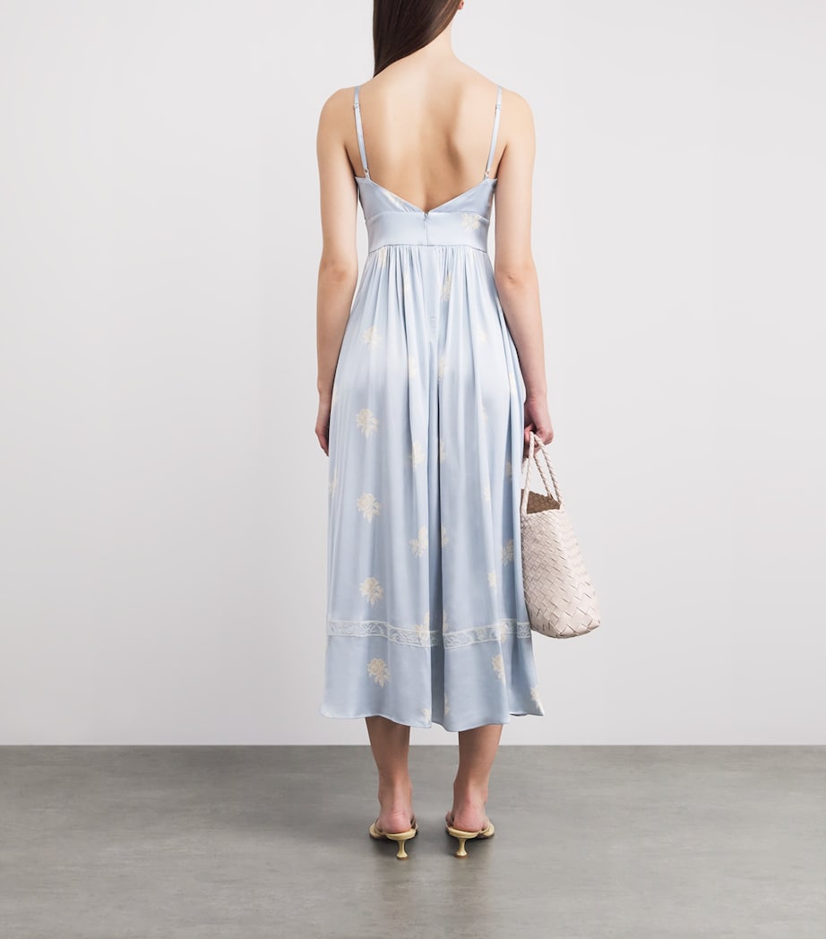 Claudie Pierlot Womens Floral Printed Midi Dress Light Print Image 4
