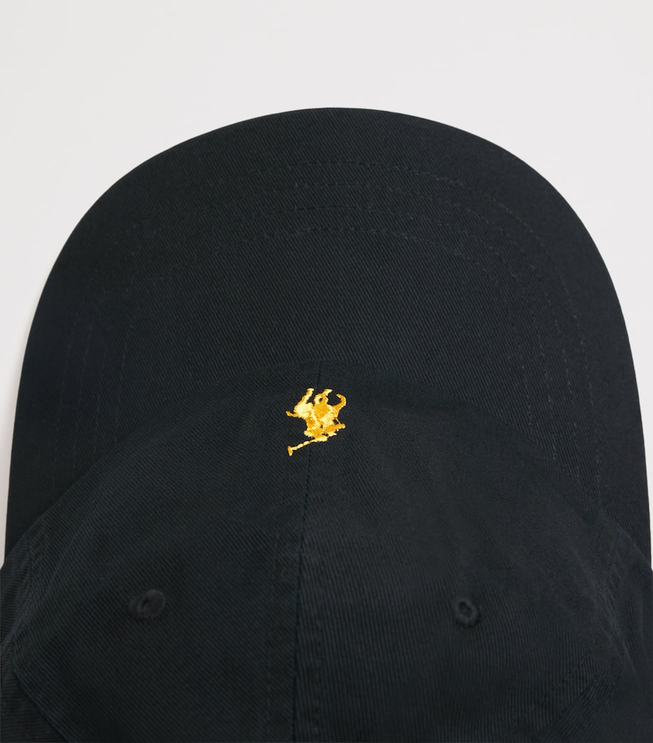 Cotton Polo Pony Baseball Cap POLO BLACK Image 3
