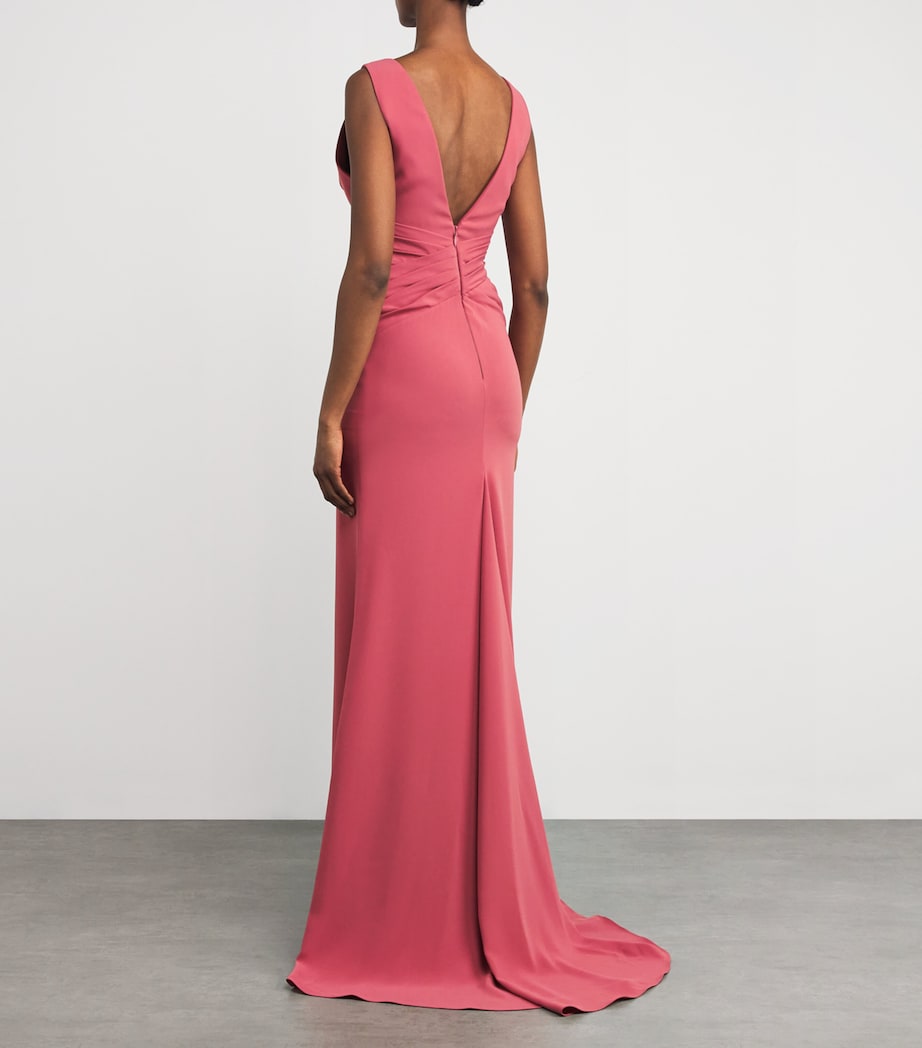 V-Neck Criss-Cross Gown 181635 SLATE ROSE Image 3