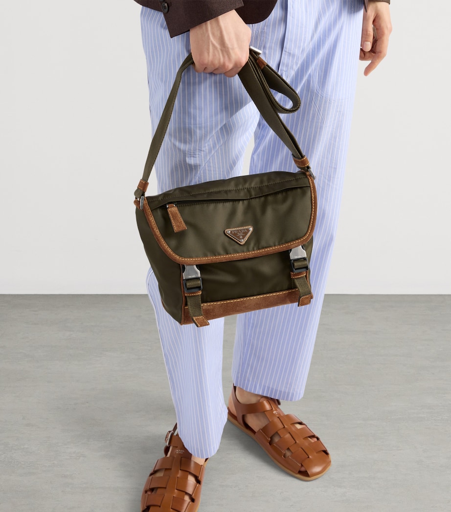 Prada Medium Leather and Re-Nylon Messenger Bag Image 2