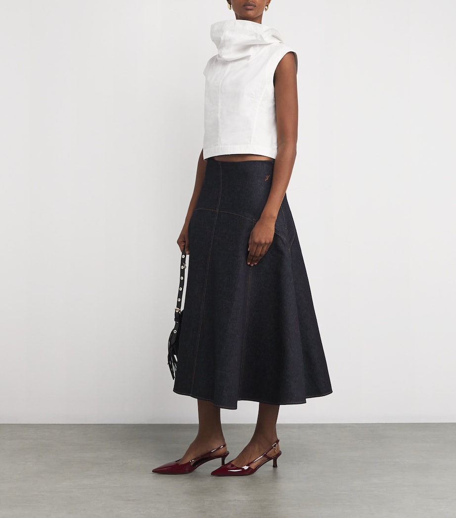 Patent Leather Slingback Pumps 70 BURGUNDY Image 6