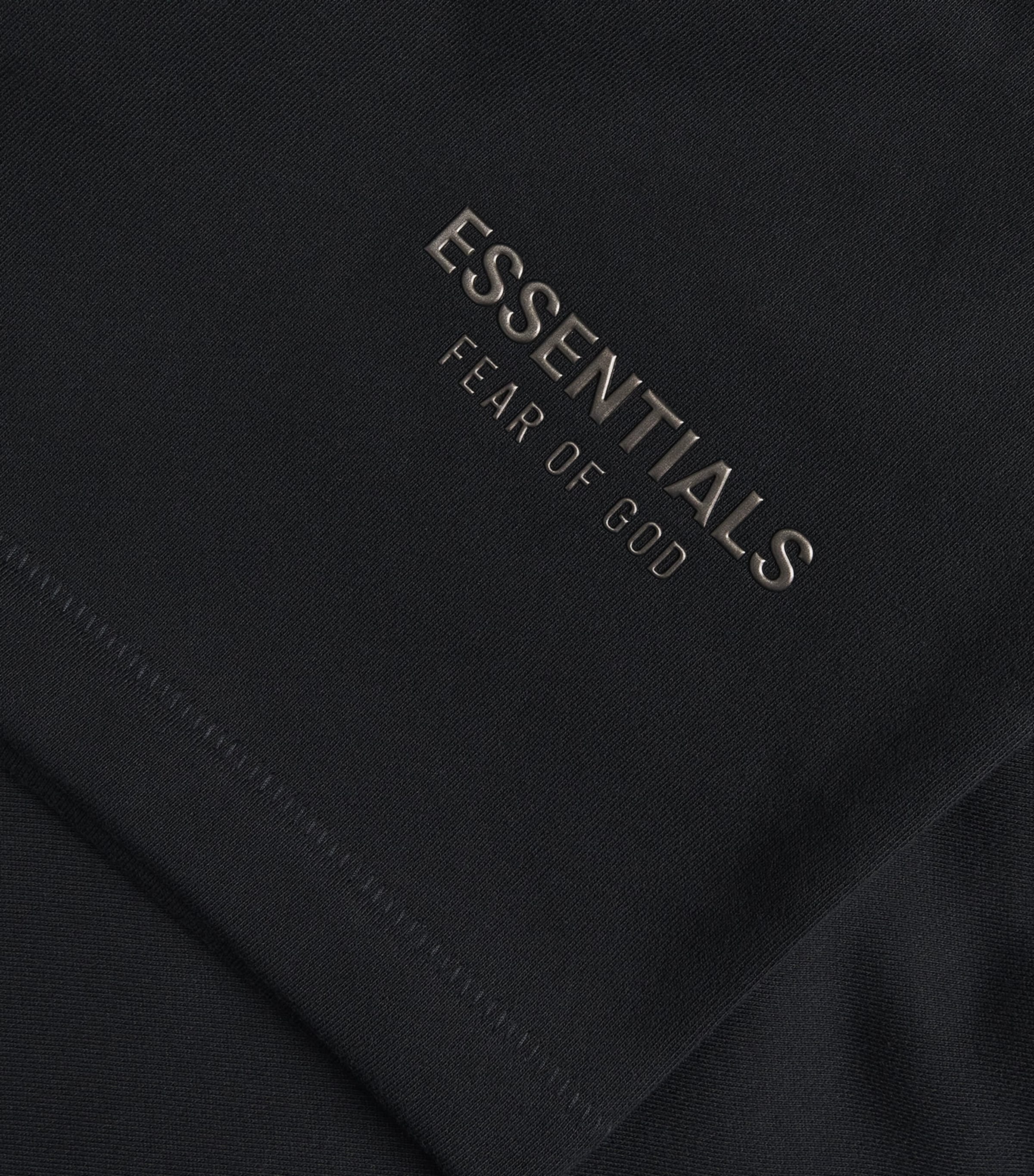FEAR OF GOD ESSENTIALS Mens Cotton-Blend Logo Sweatshorts Jet Black Image 5