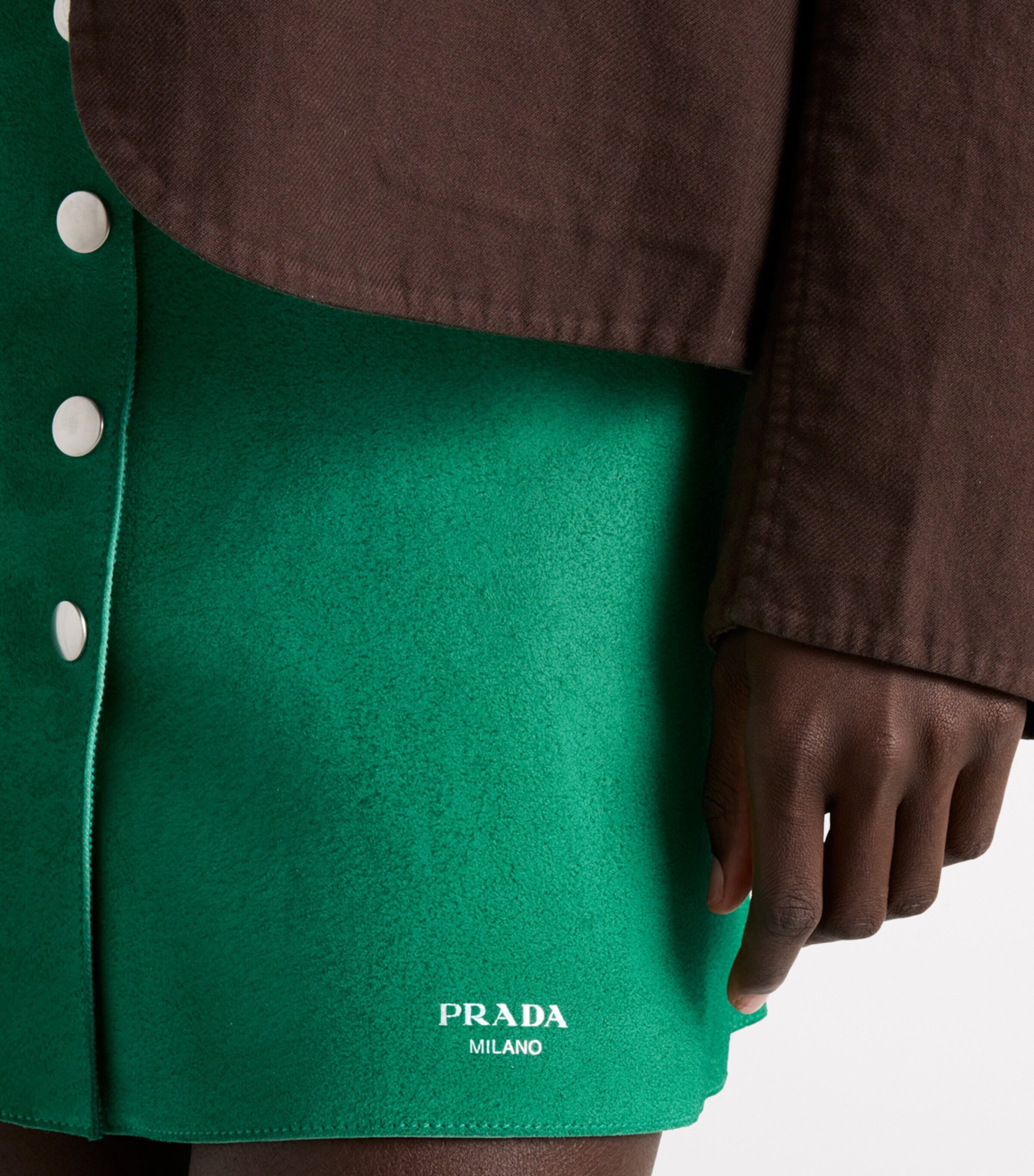 スカート PRADA Grass Green Suede Mini Skirt Prada Grass Green Suede Mini Skirt | italist