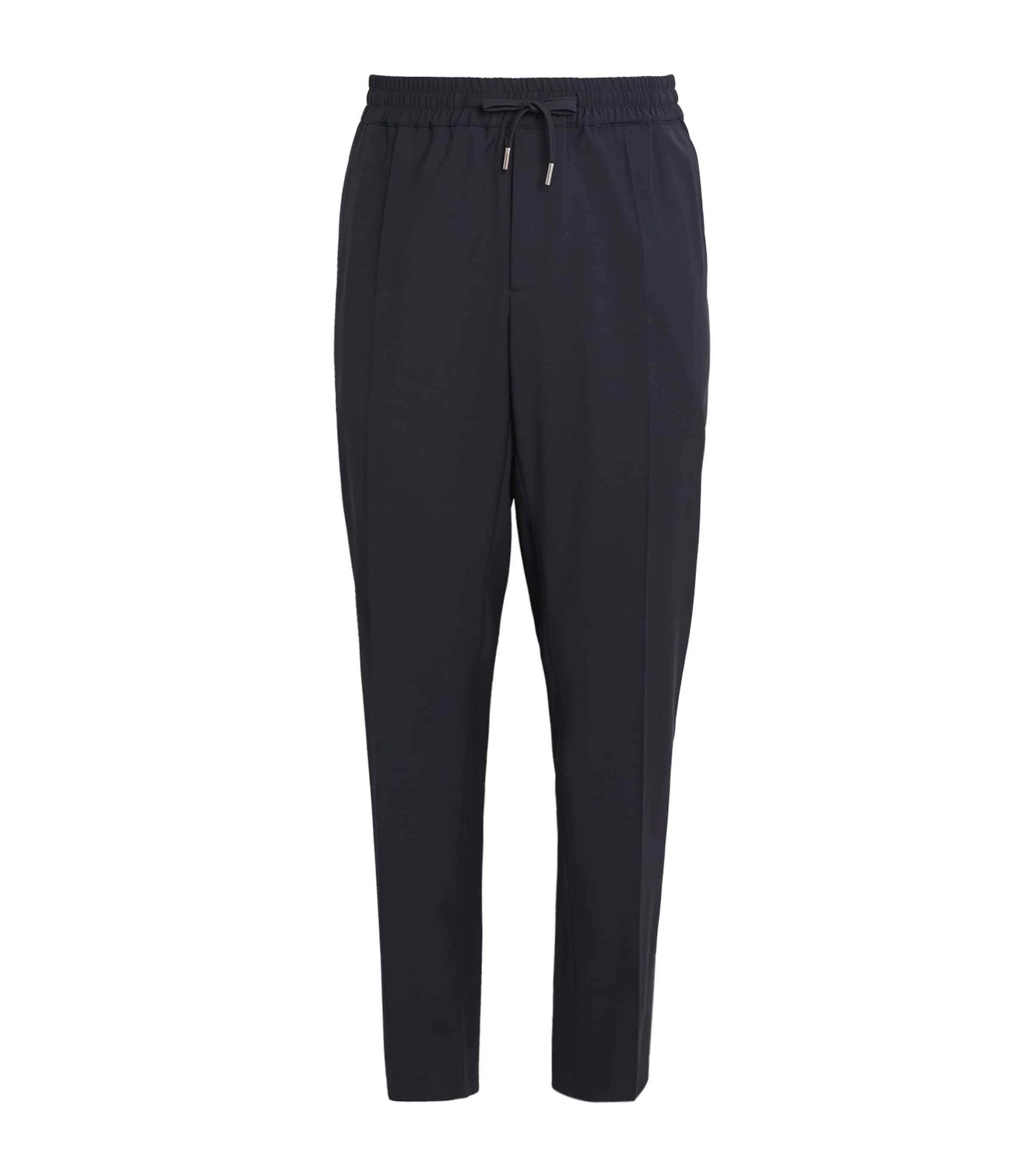 Sandro Wool-blend Straight Trousers In Black