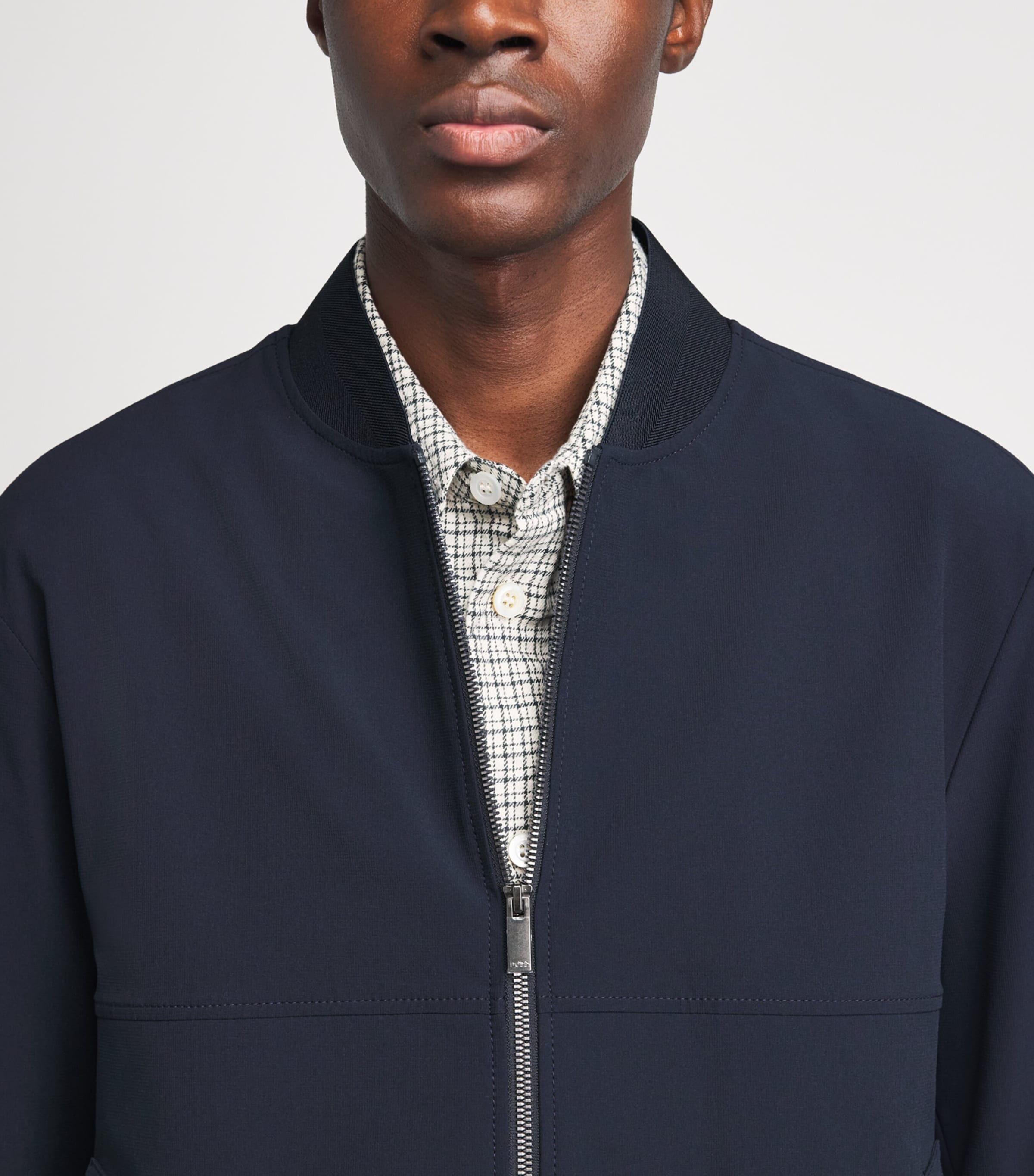 BOSS Mens Technical Slim Jacket Dark Blue Image 3