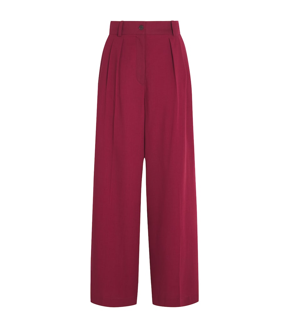 Virgin Wool Voile Forest Trousers RUBY Image 1