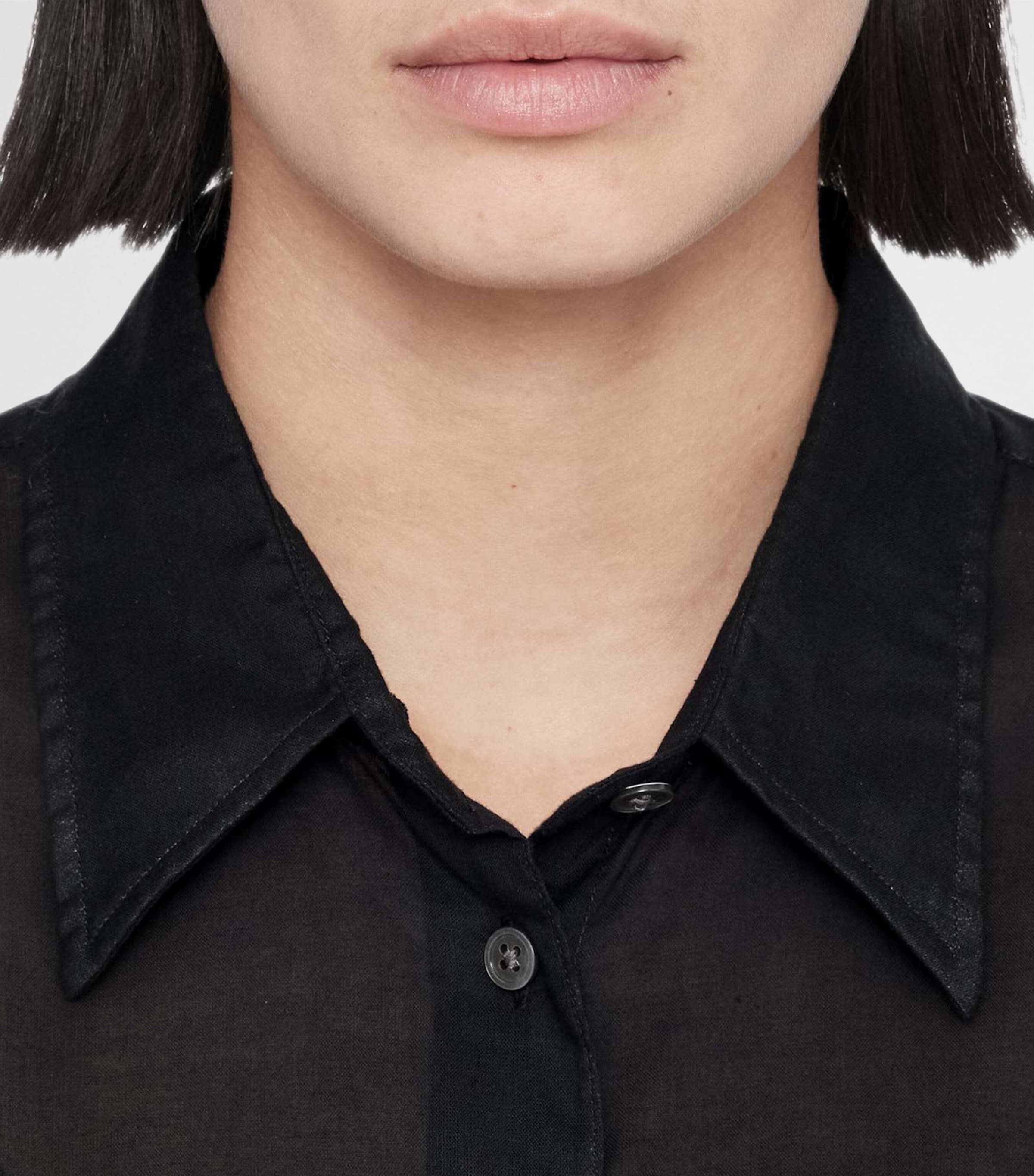 AllSaints Womens Cotton Voile Simone Blouse Black Image 5