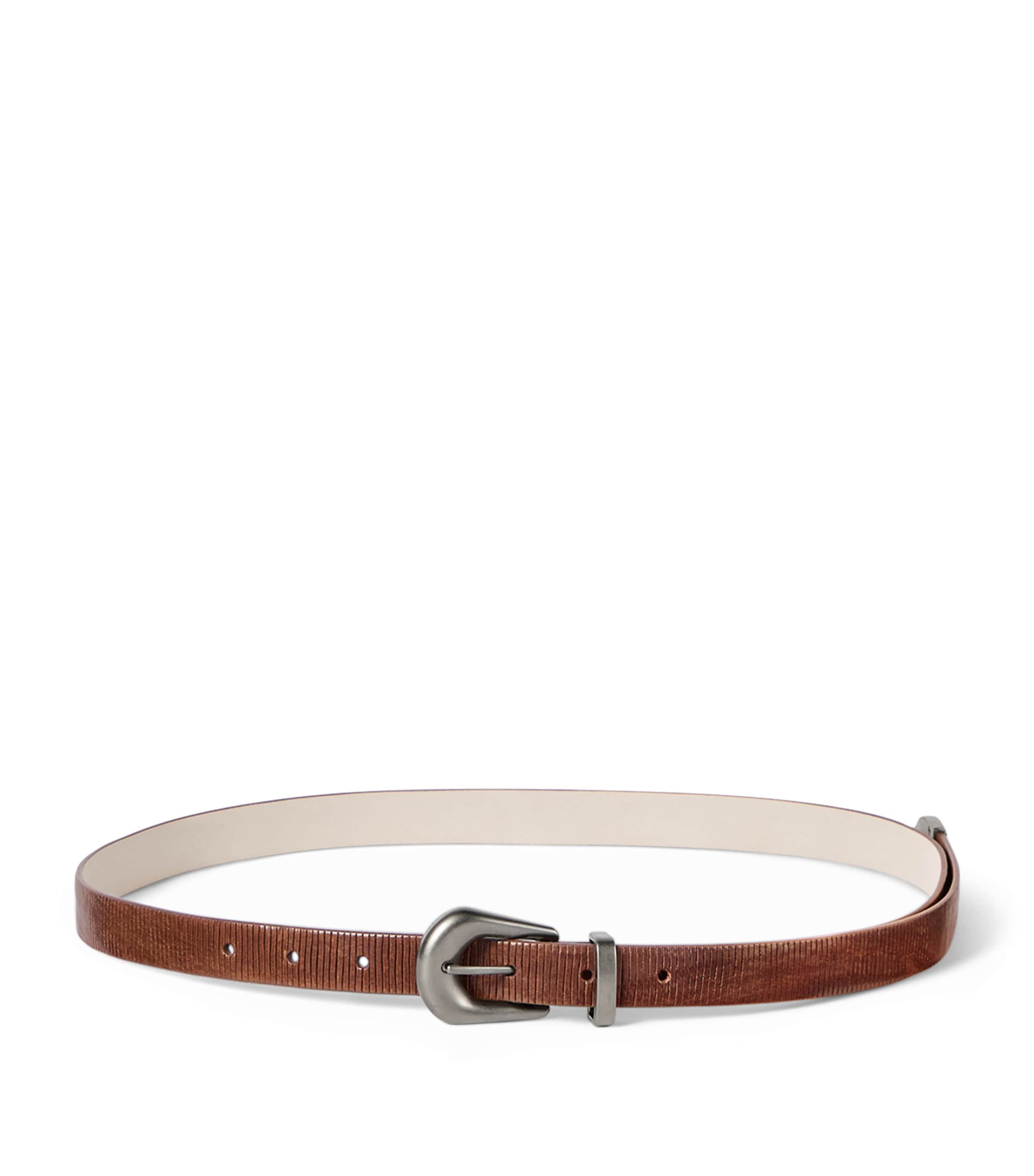 Brunello Cucinelli Textured Leather Belt Image 1