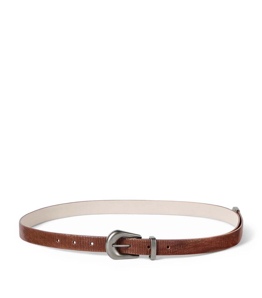 Brunello Cucinelli Textured Leather Belt Image 1