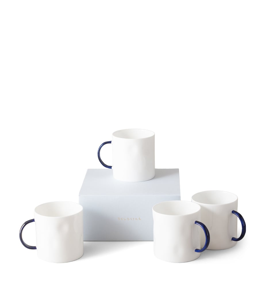 Set of 4 Cobalt Tea Mugs COBALT (BLUE) Image 2
