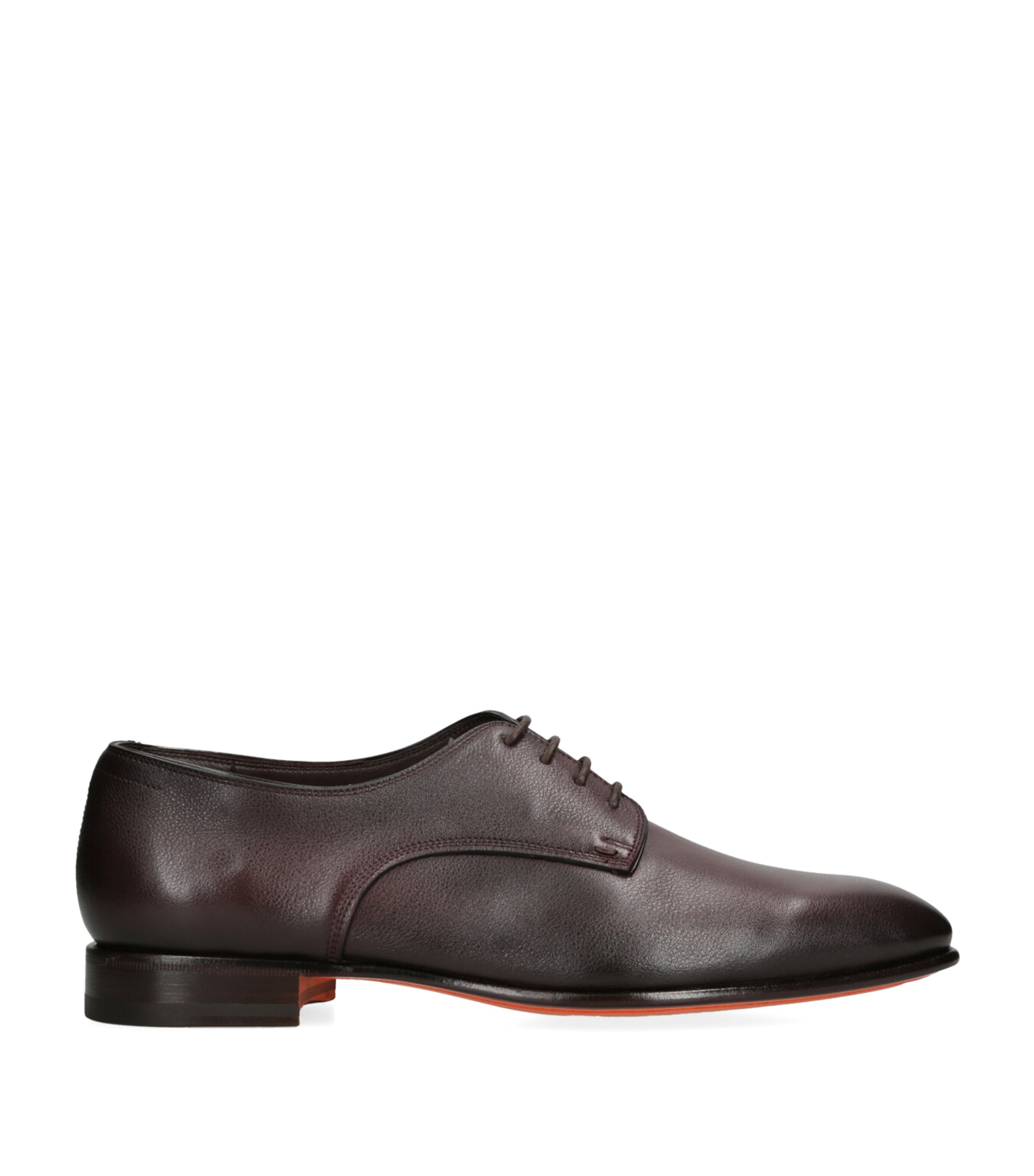 Santoni Leather Adrian Blake Oxford Shoes Dark Brown Image 1