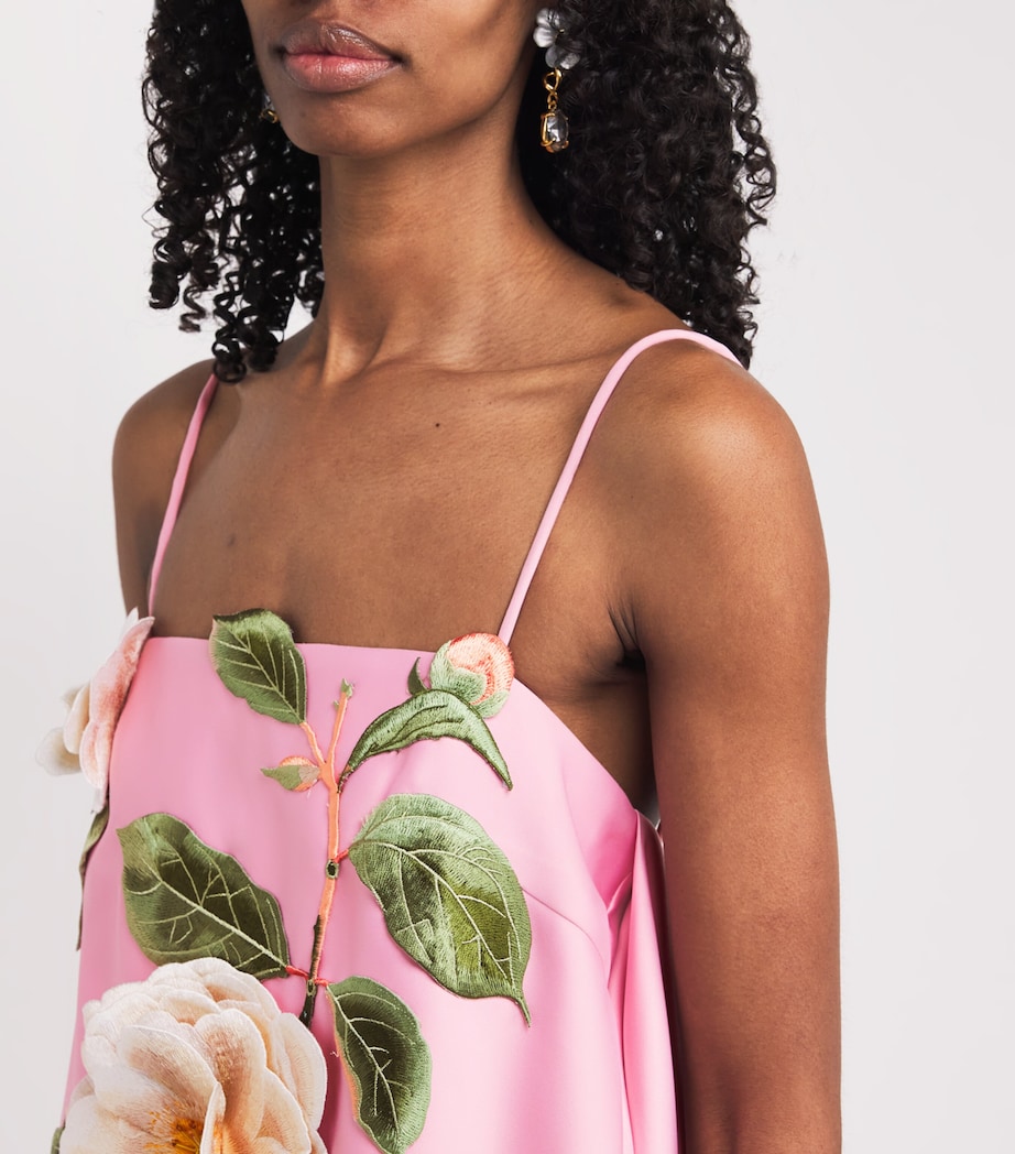 LEO LIN Multi Floral-Appliqu Felicia Mini Dress | Harrods US LEO LIN Multi Floral-Appliqu Felicia Mini Dress | Harrods US