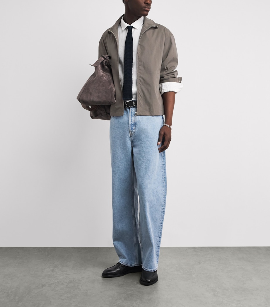 FRAME Mens Cotton-Blend Jacket Grey Image 2