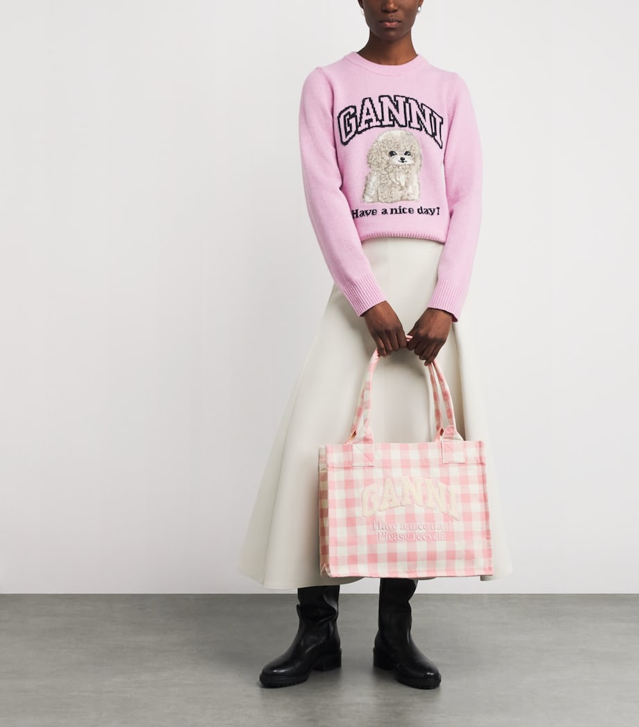 Large Cotton Easy Shopper Tote Bag 038 BLEACHED MAUVE Image 5