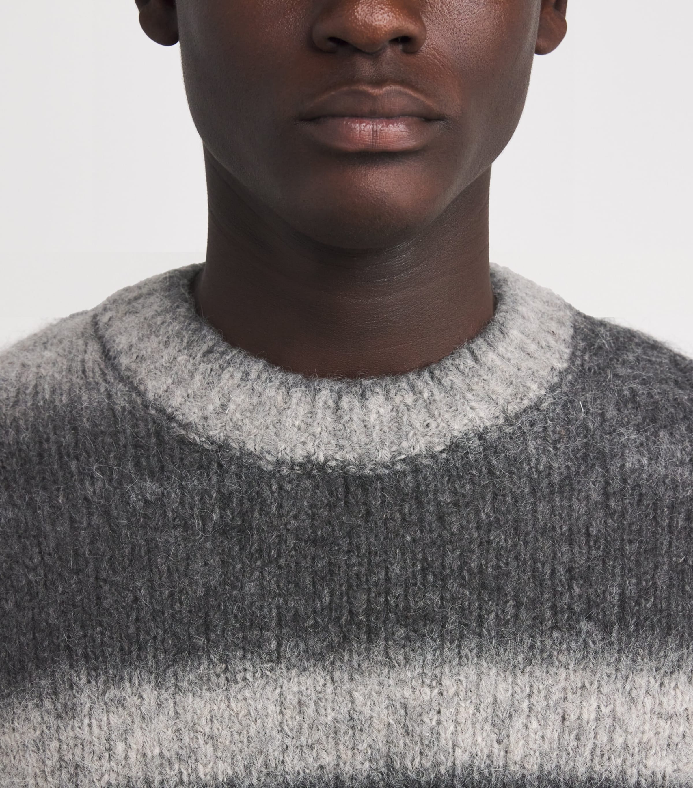 Wool-Blend Gradient Knit Jonas Sweater CHARCOAL MELANGE Image 6
