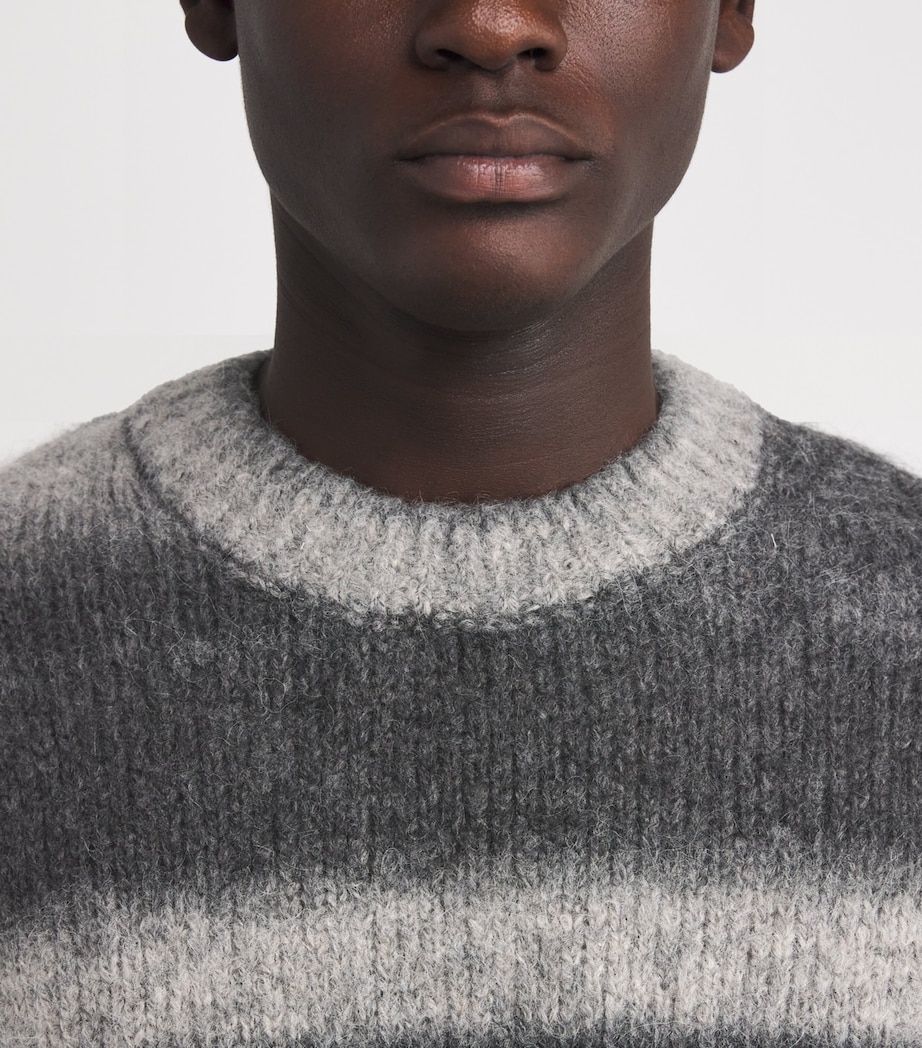 Wool-Blend Gradient Knit Jonas Sweater CHARCOAL MELANGE Image 6