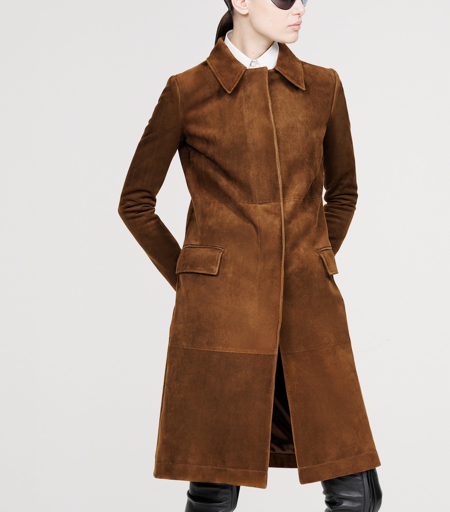 TOM FORD Womens Suede Coat Edl Image 5