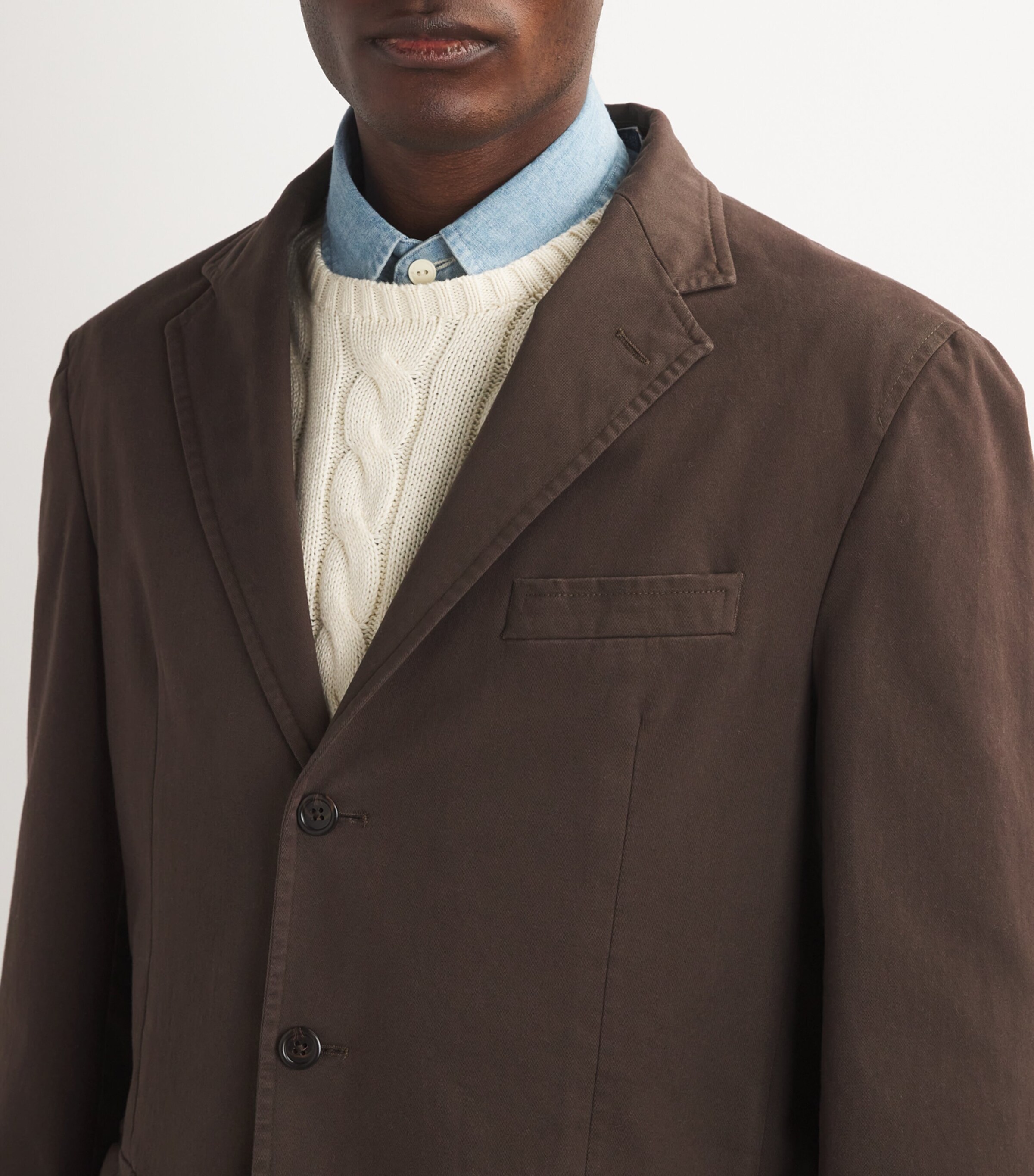 Polo Ralph Lauren Mens Single-Breasted Blazer Brown Image 6