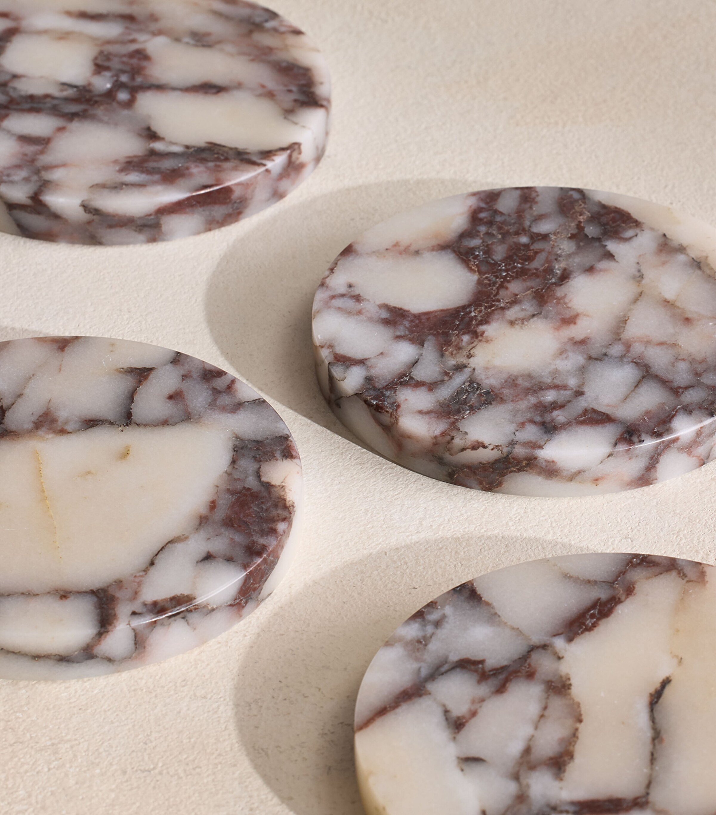 Soho Home Set of 4 Marble Hanson Coasters Purple Image 4