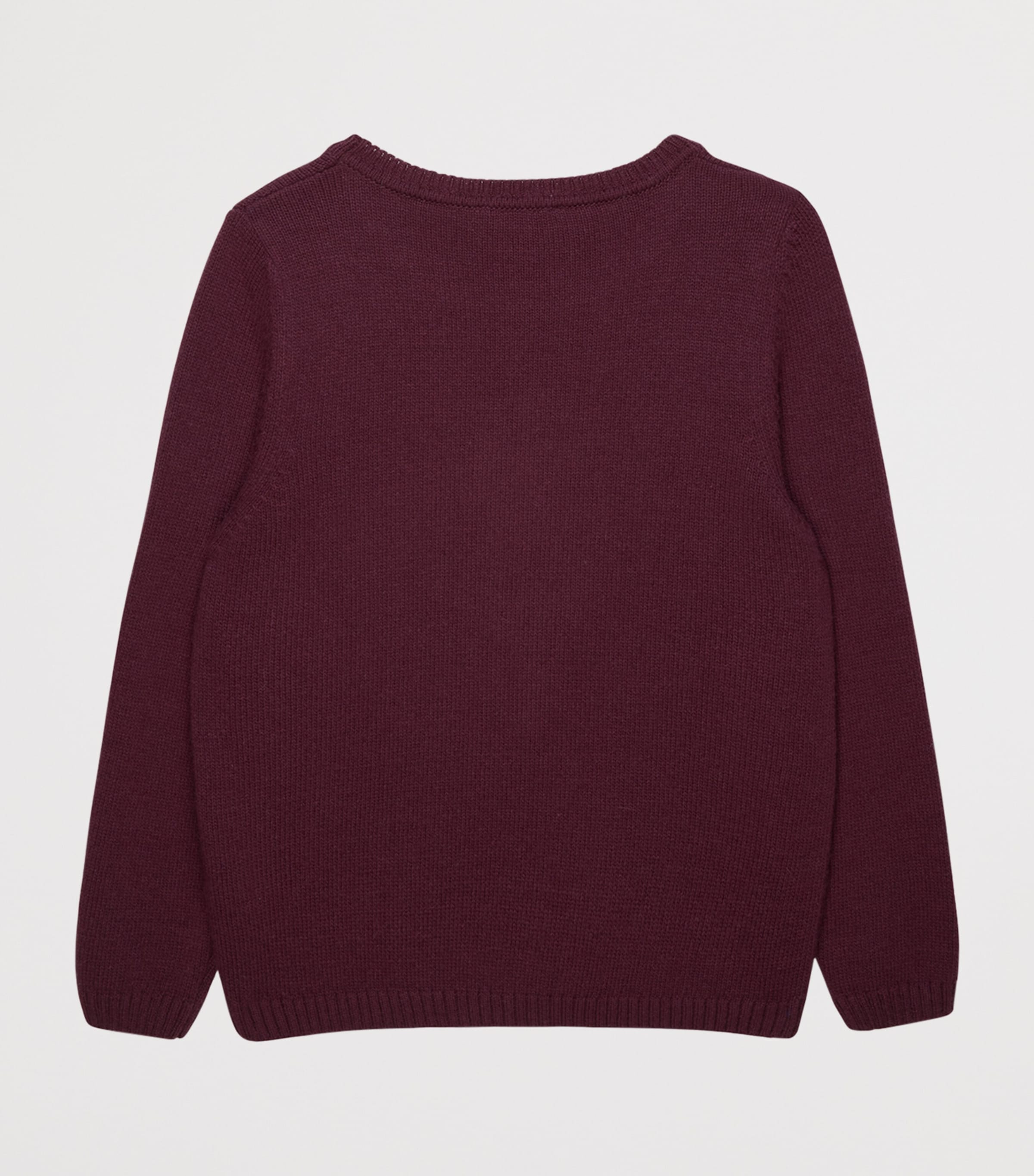 Trotters Wool-Blend Fairy Sweater (2-5 Years) Claret Image 2
