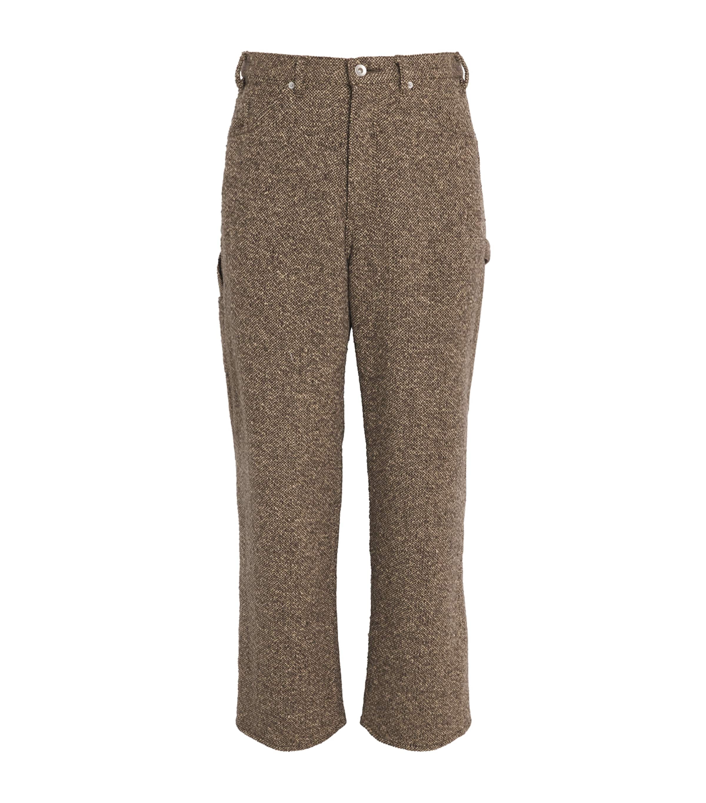 Auralee Brown Wool Tweed Painter Trousers | Harrods US