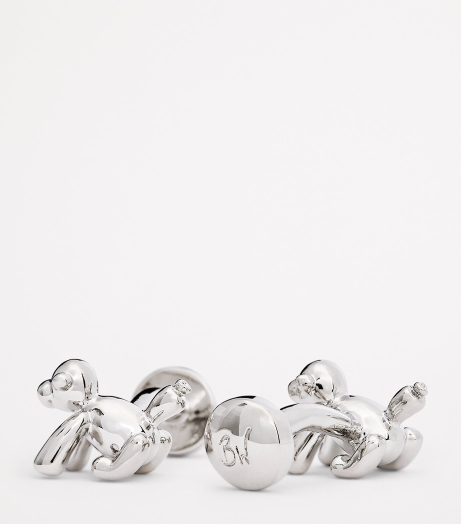 Rhodium-Plated Balloon Monkey Cufflinks SILVER Image 6