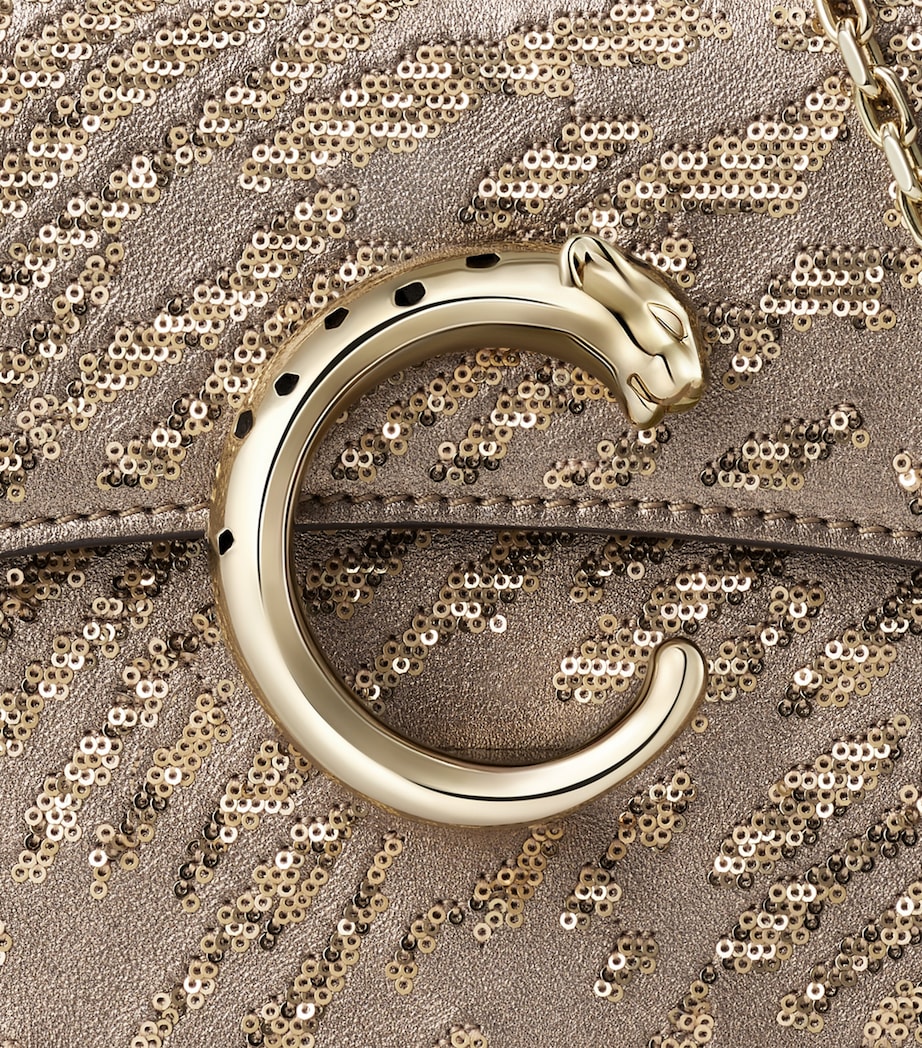 Cartier Mini Sequinned Panthère C de Cartier Chain Bag Gold Image 6