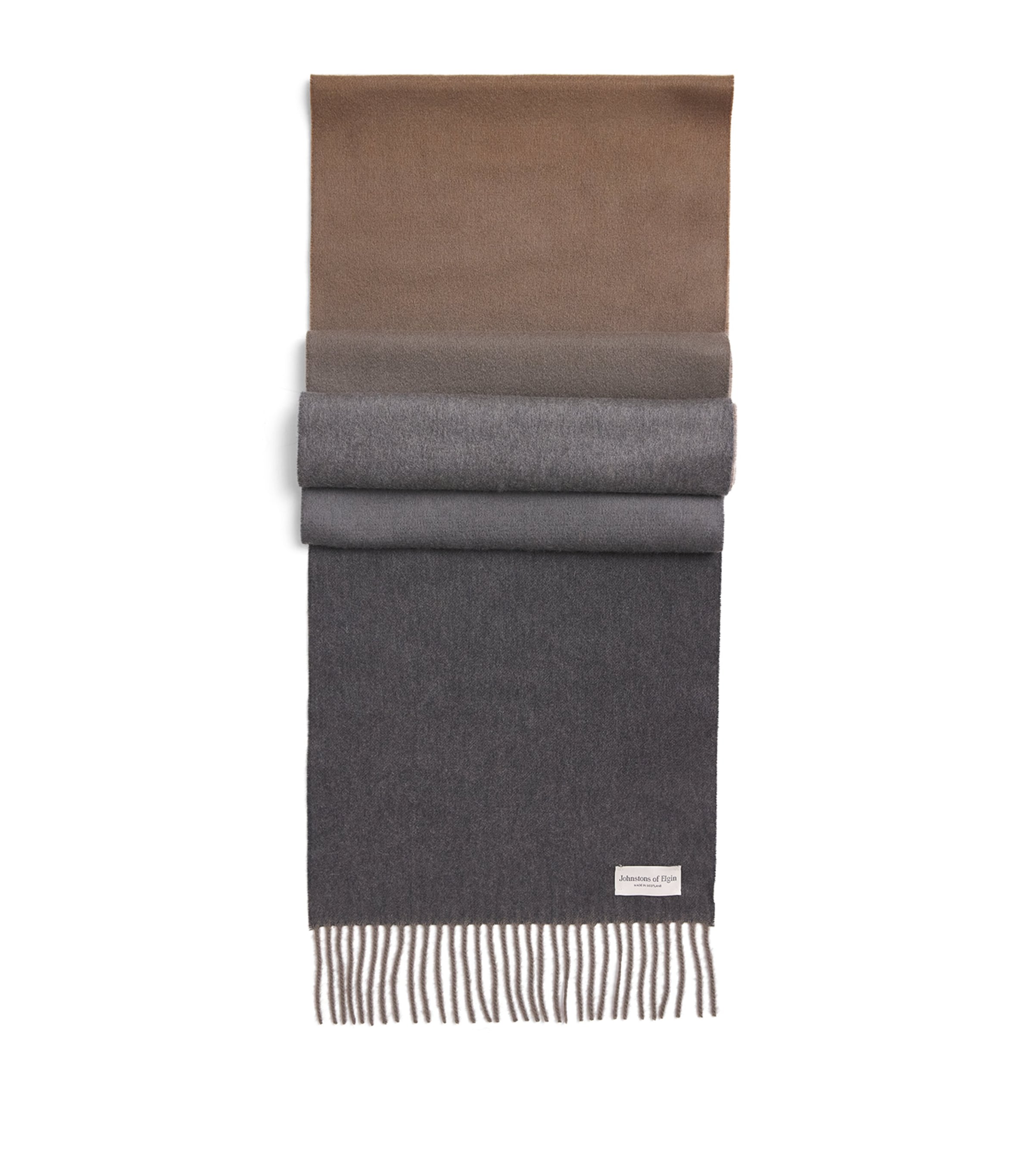 Johnstons Of Elgin Cashmere Ombré Scarf Earth Image 1