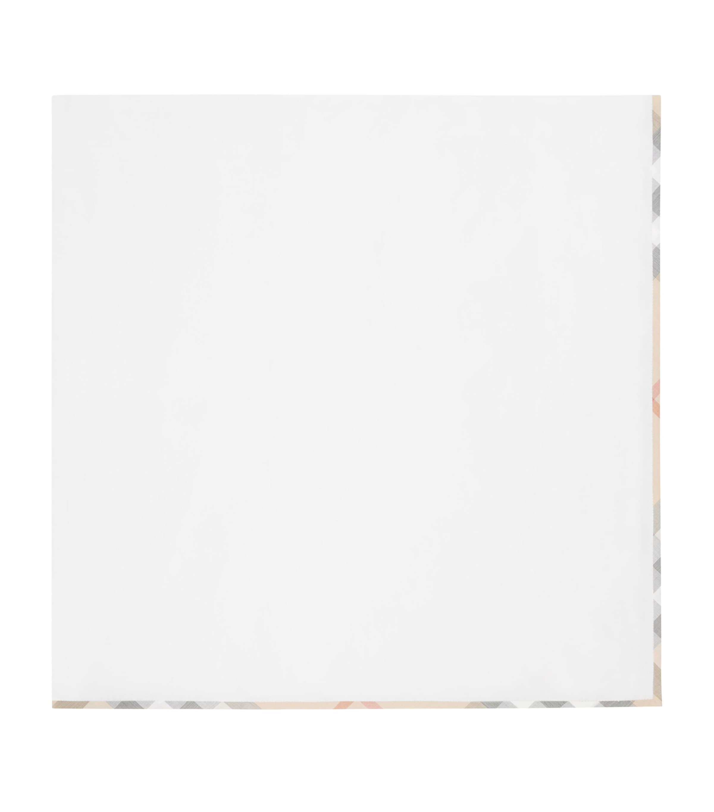 Burberry Cotton Check-trim Blanket In White