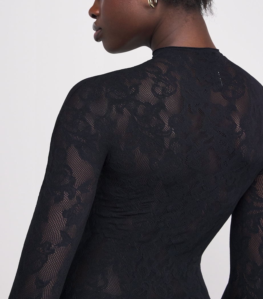 Lace Long-Sleeve Maxi Dress OBSIDIAN Image 4