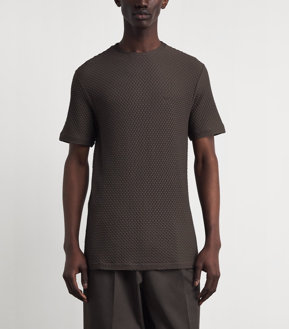 Emporio Armani Mens Textured T-Shirt Image 4