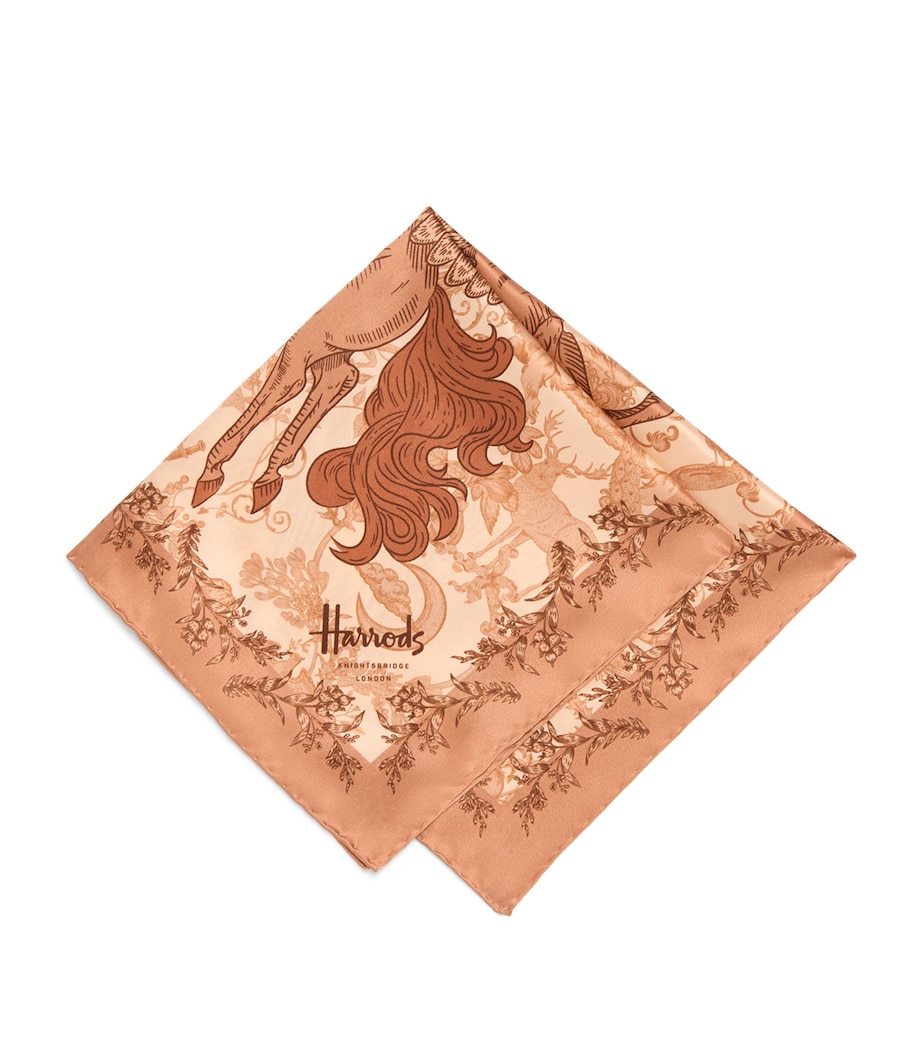 Silk Pegasus Print Scarf CREAM Image 1