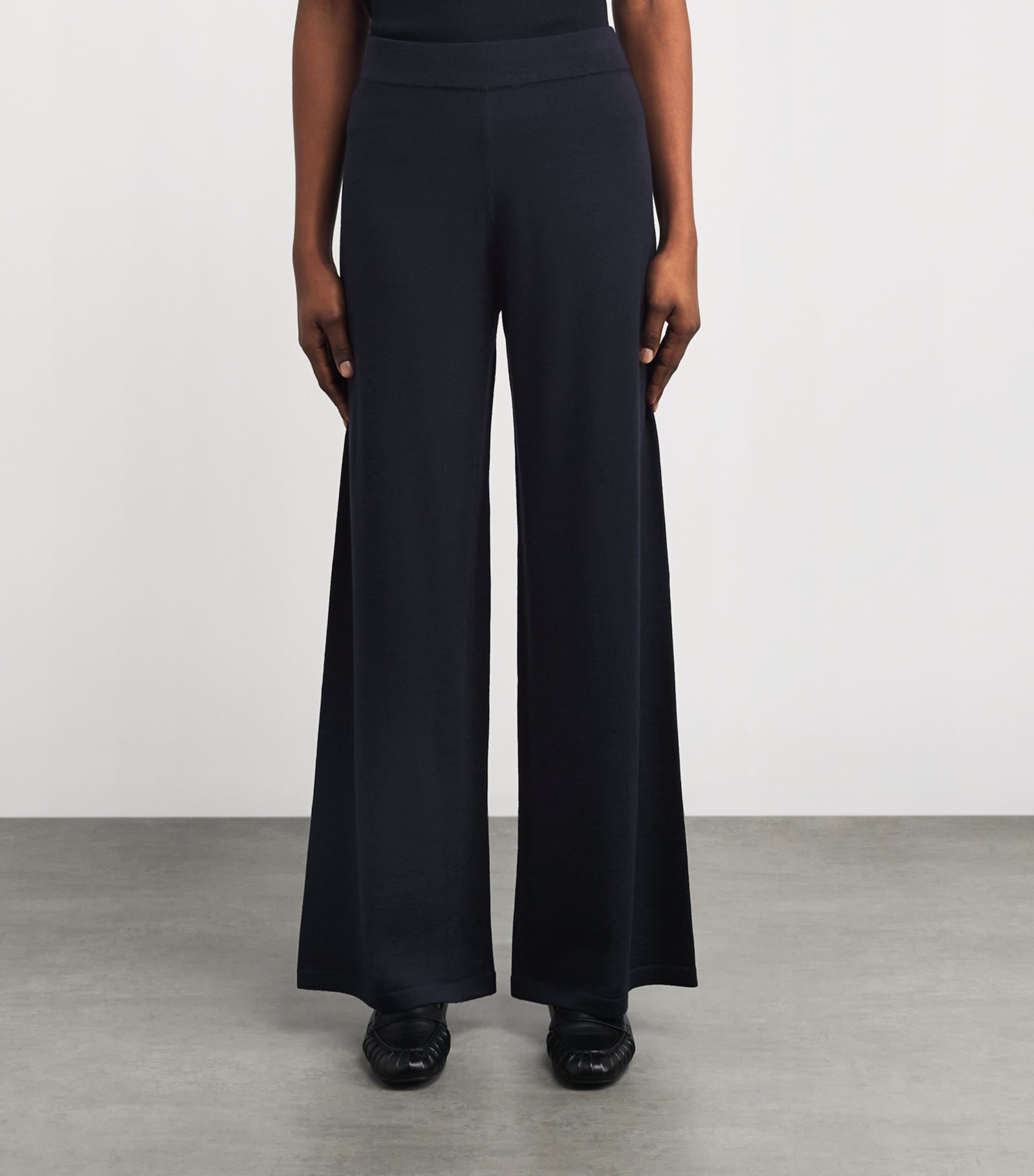 Merino Wool Wide-Leg Trousers 6437 NIGHT SKY Image 3