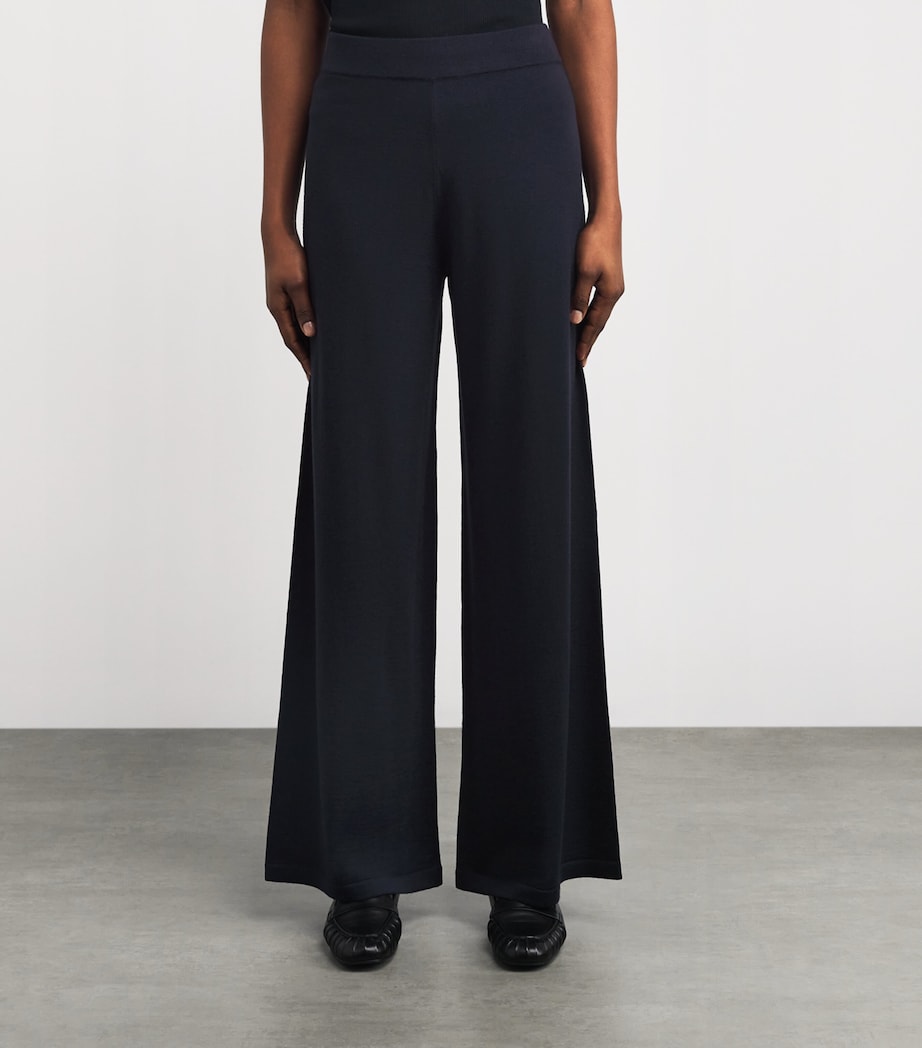 Merino Wool Wide-Leg Trousers 6437 NIGHT SKY Image 3