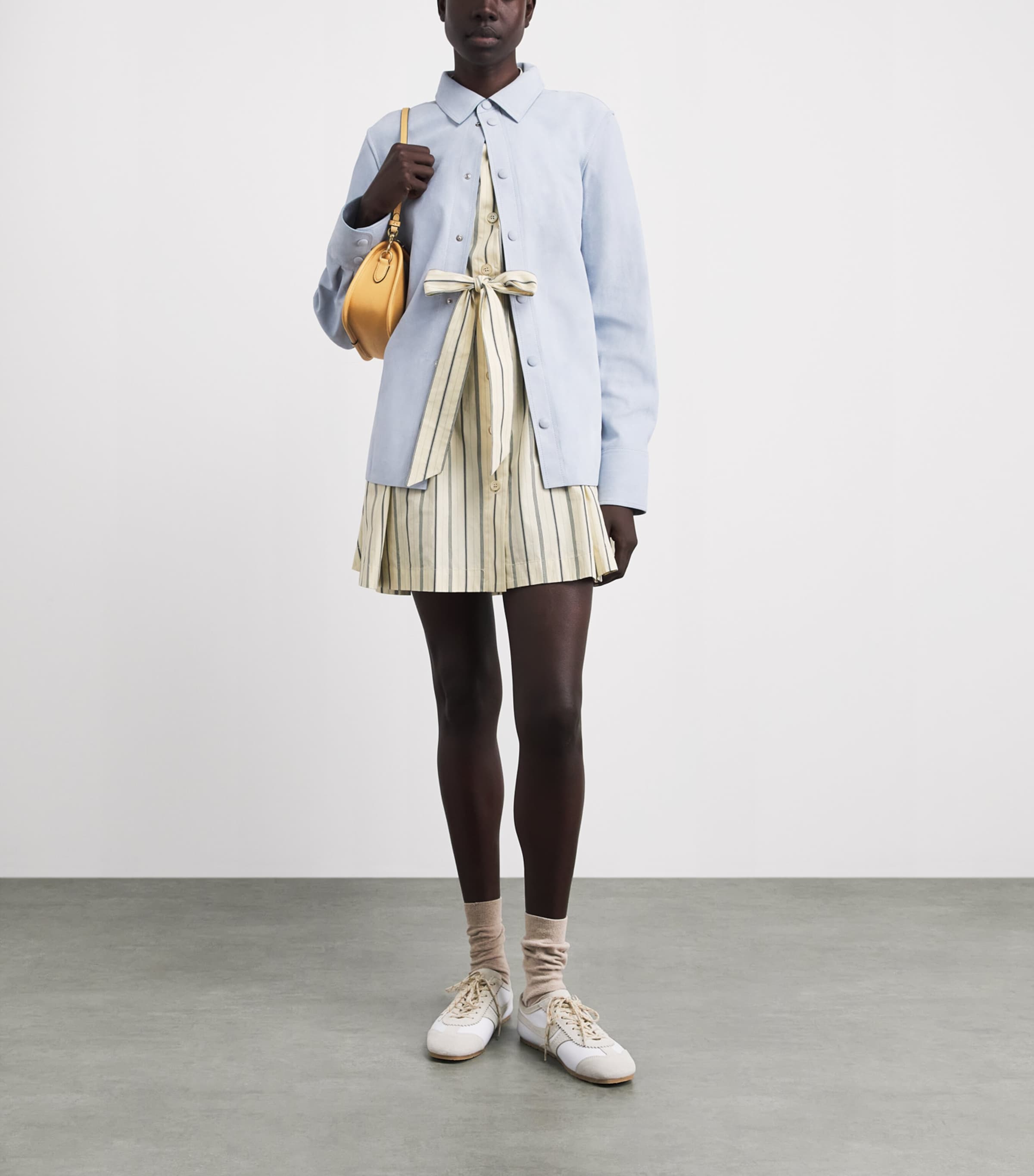 Claudie Pierlot Womens Cotton Stripe Mini Dress Multicolored Image 2