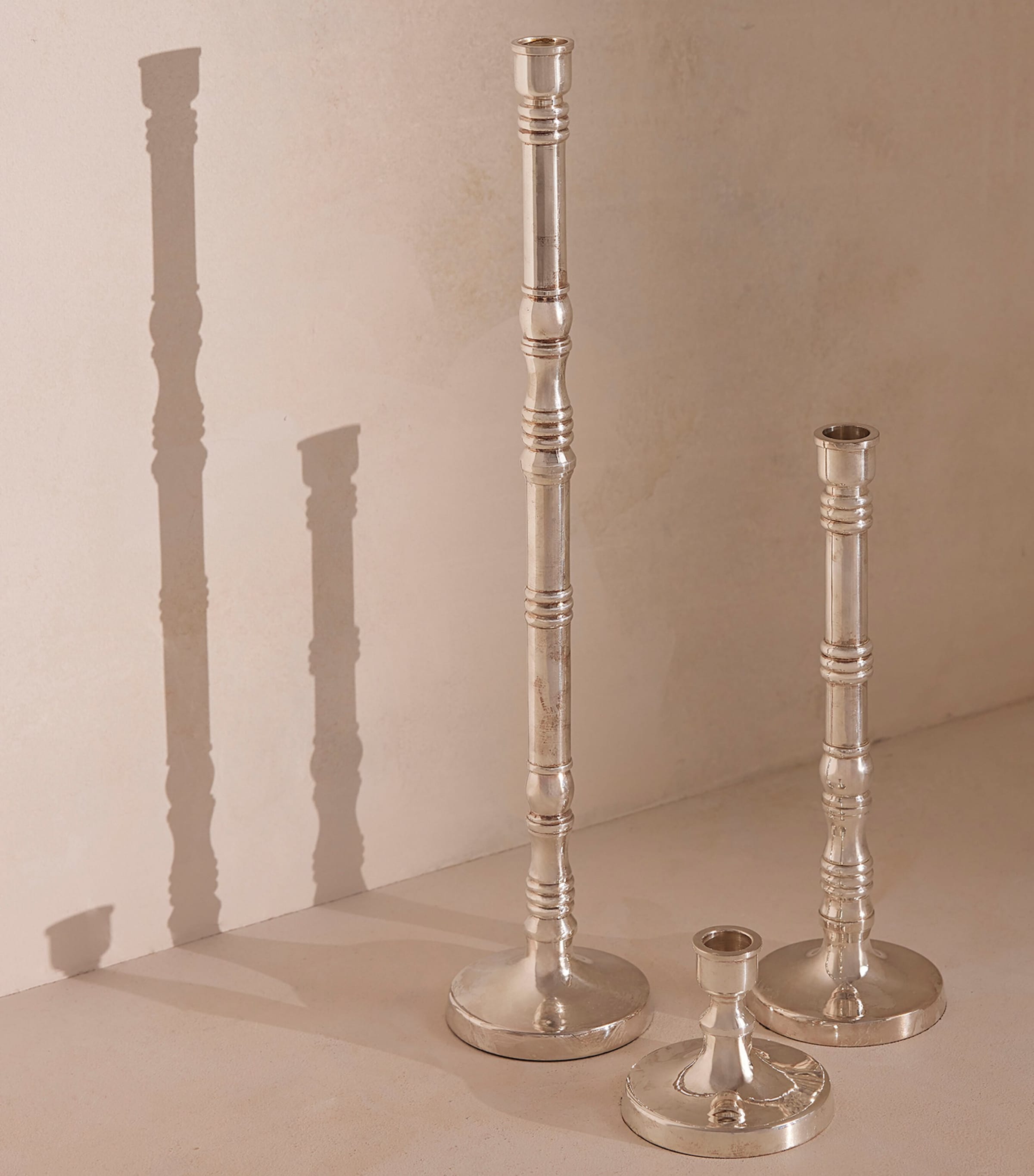 Large Silver-Plated Stiden Candlestick (44cm) NO COLOUR Image 6