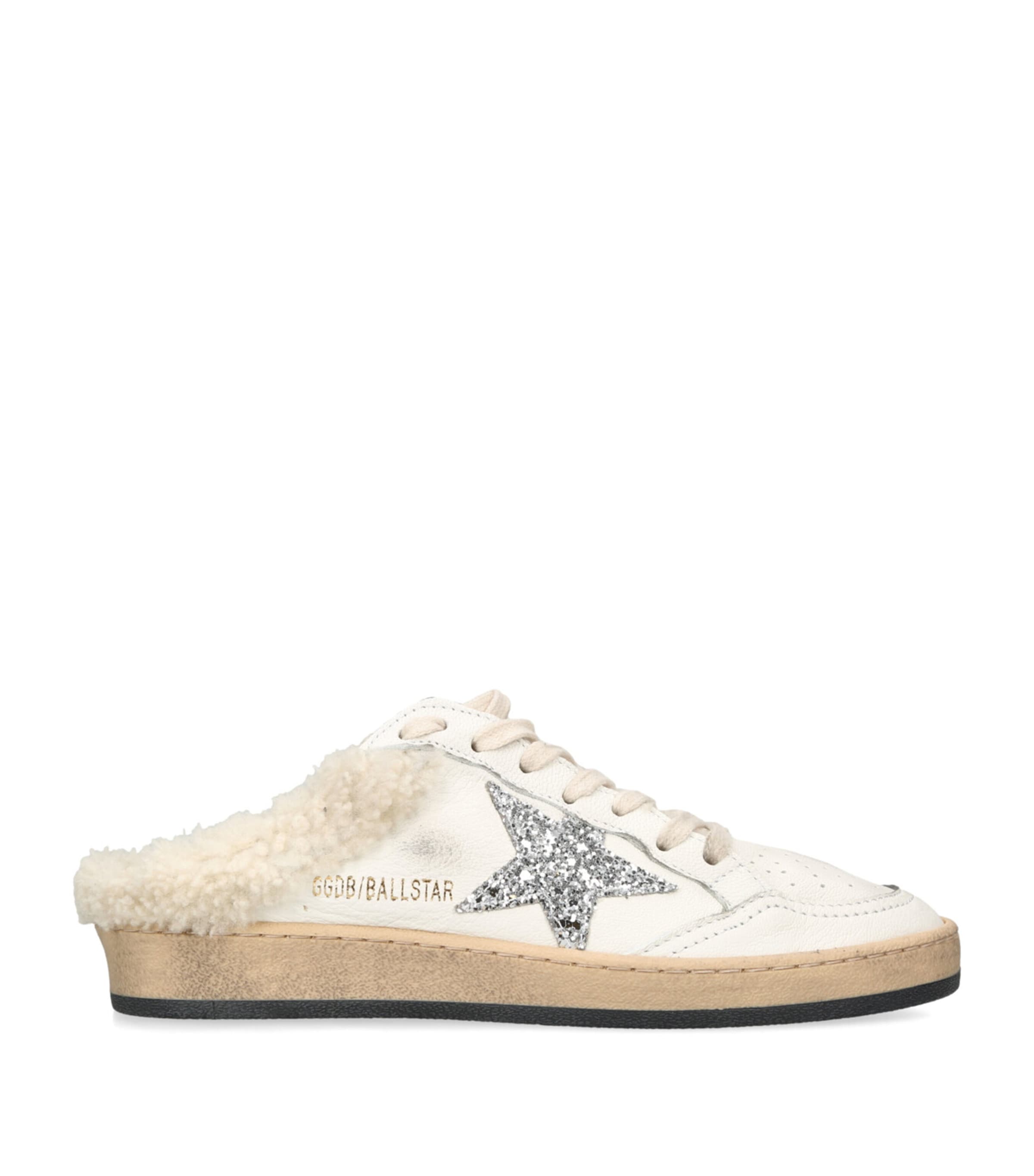 Golden Goose Ball Star Sabot Sneakers In White