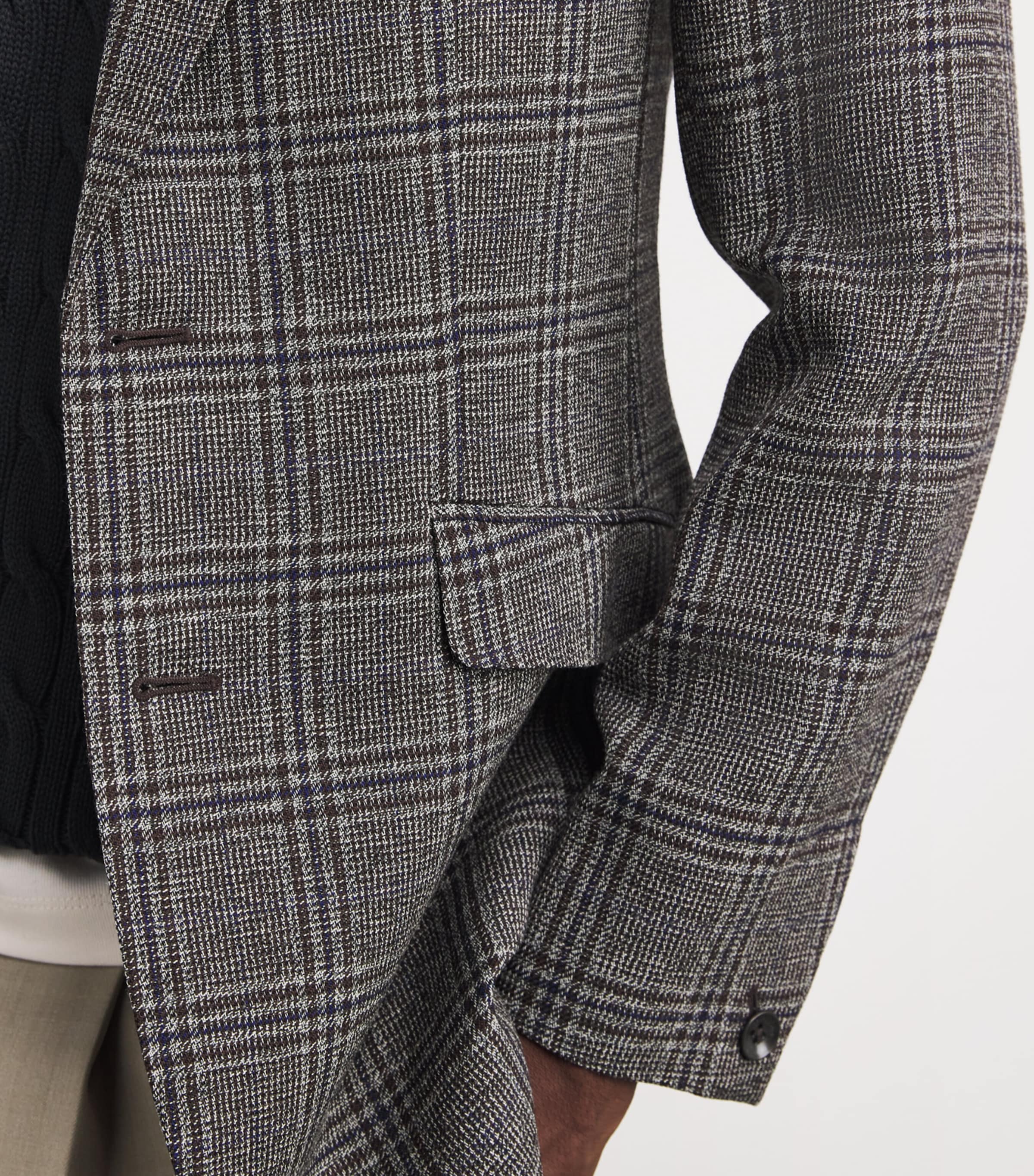 Wool Plaid Blazer BRWPL Image 6