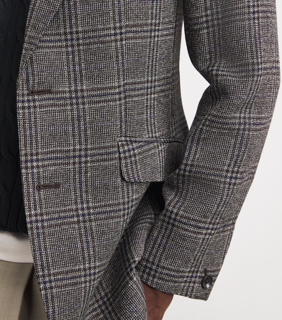 Wool Plaid Blazer BRWPL Image 6