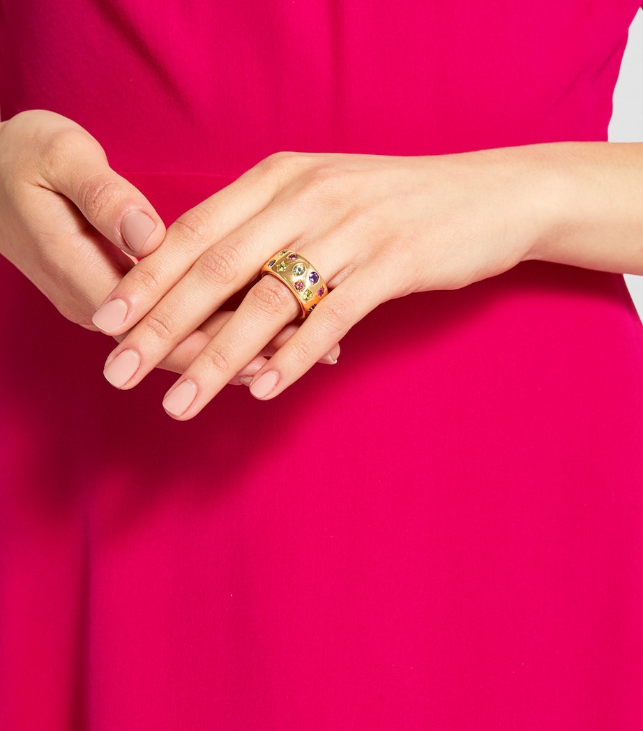 Rose Gold, Tanzanite, Sapphire and Ruby Iconica Color Maxi Ring 000VA Image 4