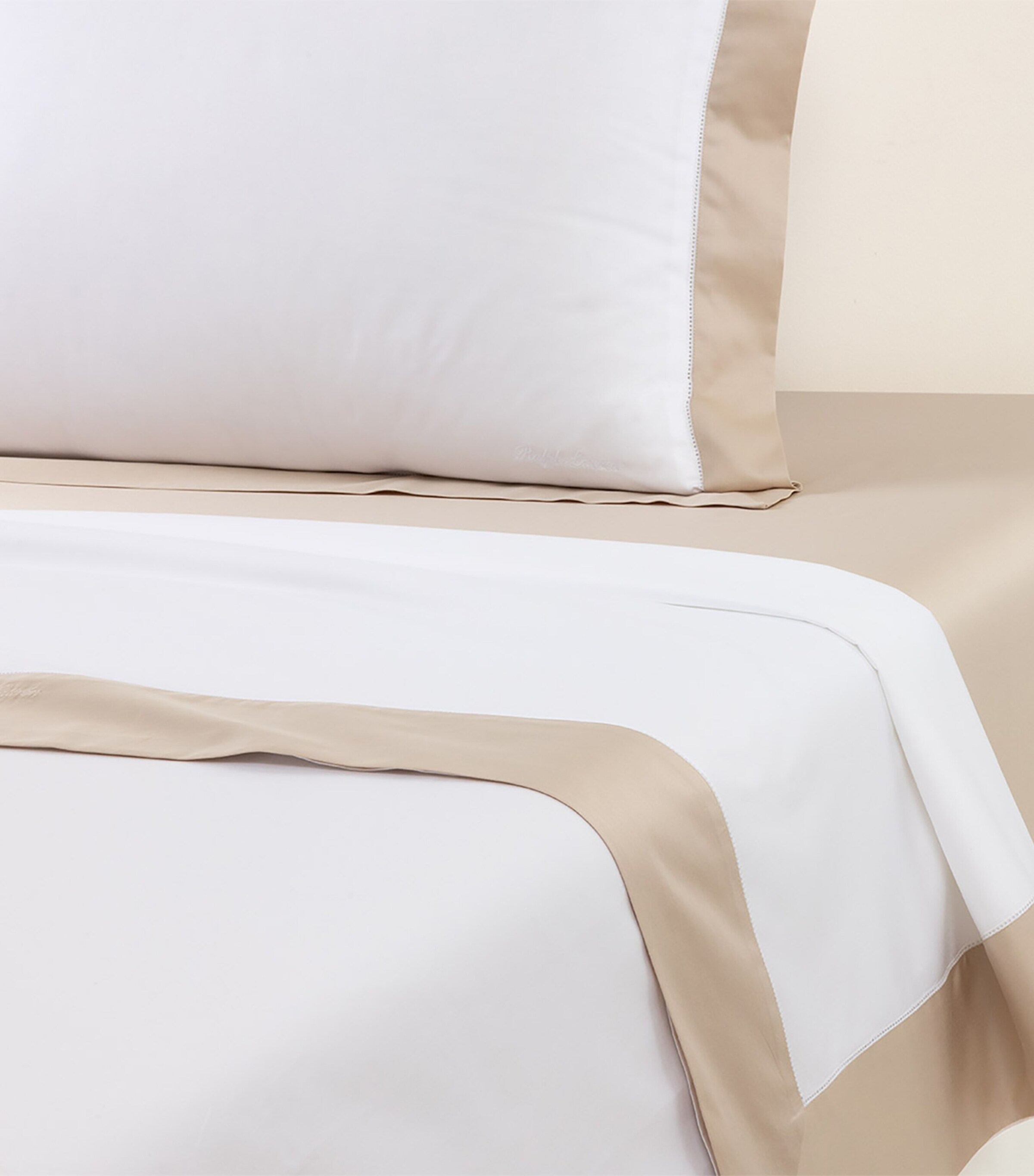 Ralph Lauren Home Cotton Langdon Coastal Double Flat Sheet (240cm x 295cm) Coastal Image 2