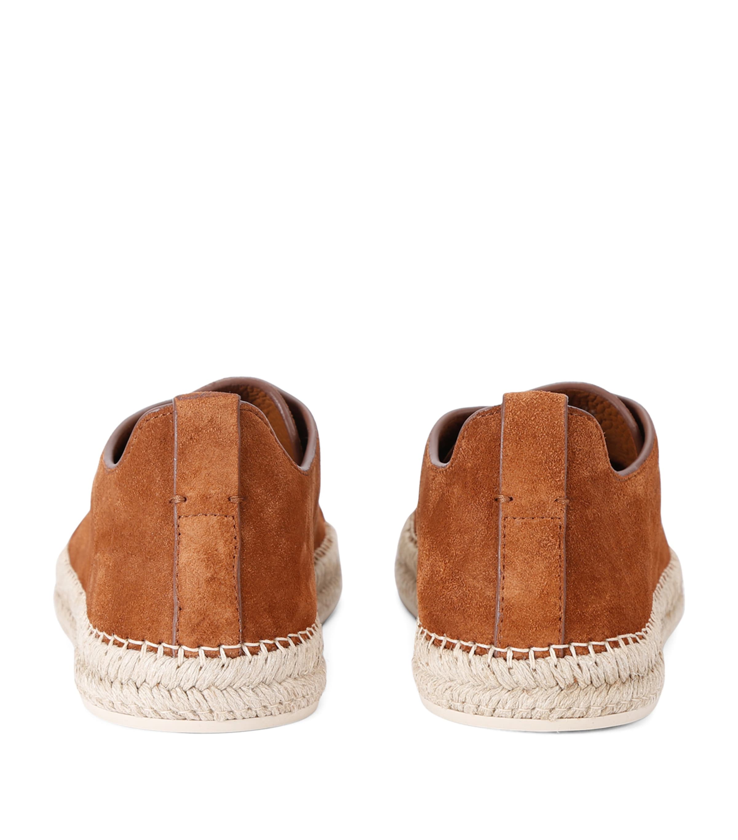 Suede Triple Stitch Espadrilles TAN Image 2