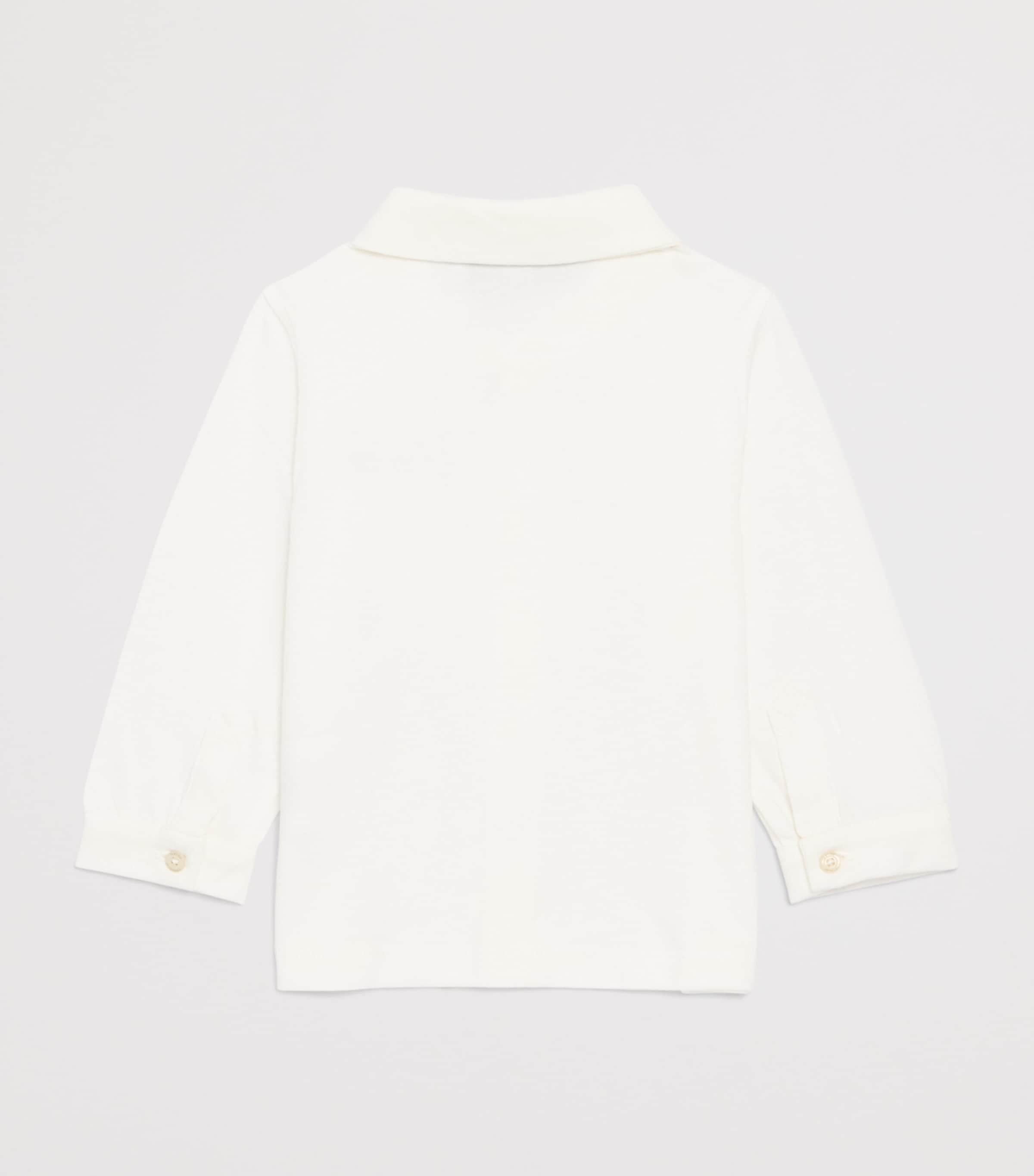 Tartine et Chocolat Cotton Embroidered Shirt (3 Months-4 Years) Nacre Image 2