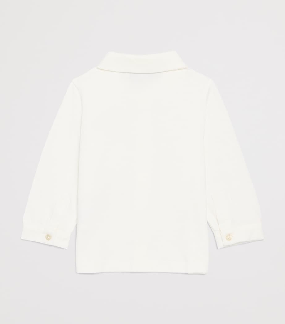 Tartine et Chocolat Cotton Embroidered Shirt (3 Months-4 Years) Nacre Image 2