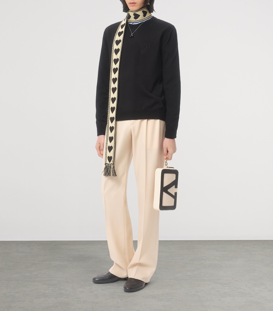 Virgin Wool Monogram Sweater 0NO Image 5