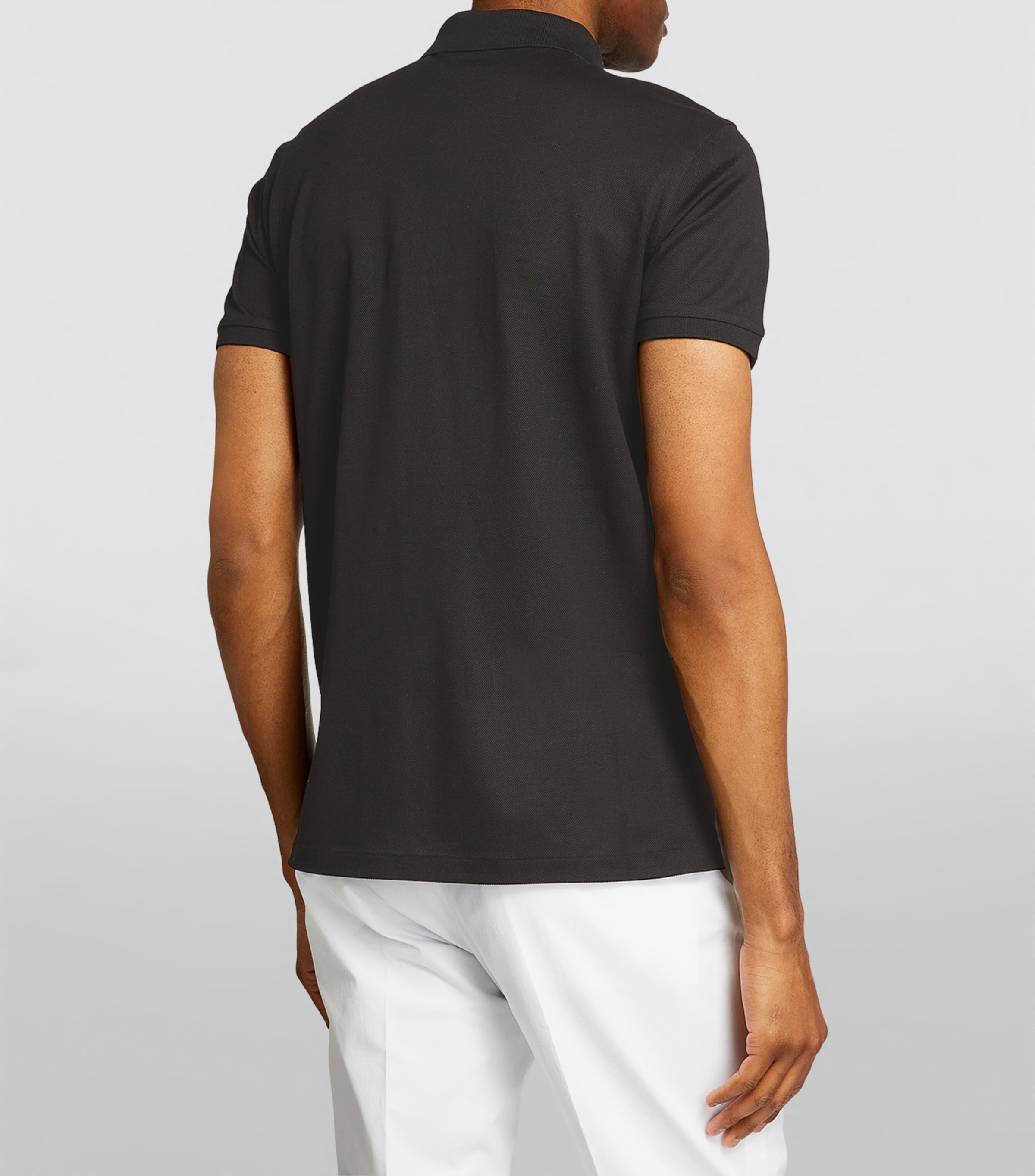 Cotton Standing Horse Polo Shirt BLACK Image 4