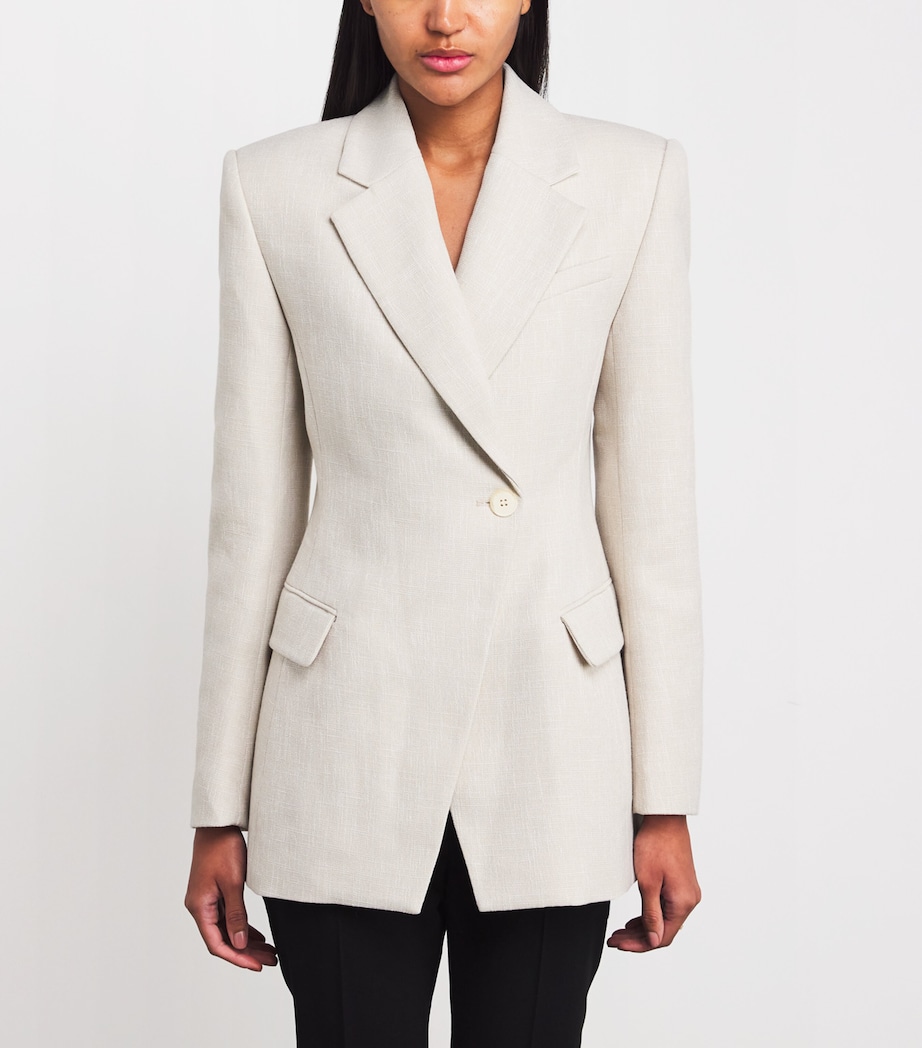 Corbett Fitted Blazer STONE MCRM Image 3