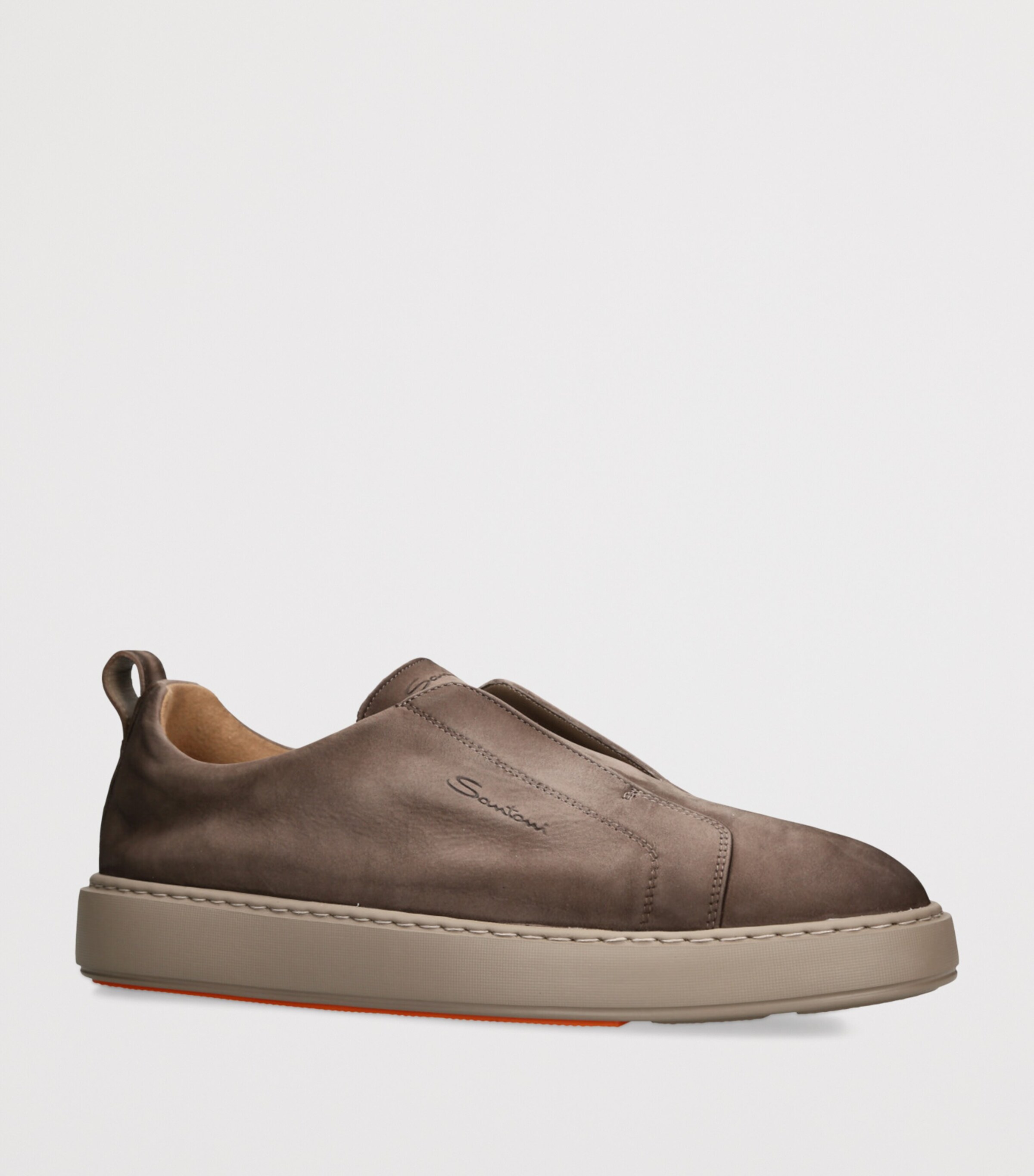 Santoni Leather Clean Icon Victory Sneakers Beige Image 3